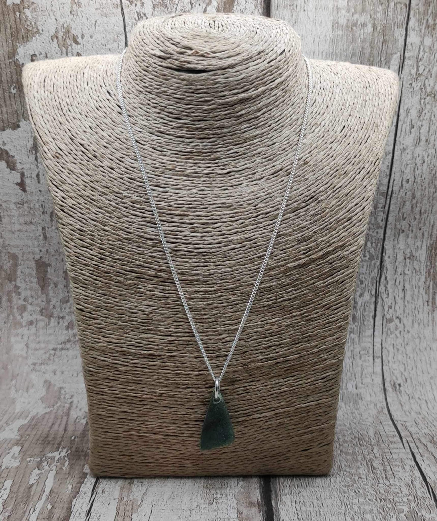 New Zealand Arahura river nephrite Jade slice pendant.