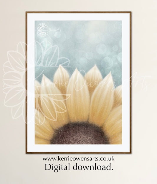 Fiadh’s sunflower illustration, digital download.