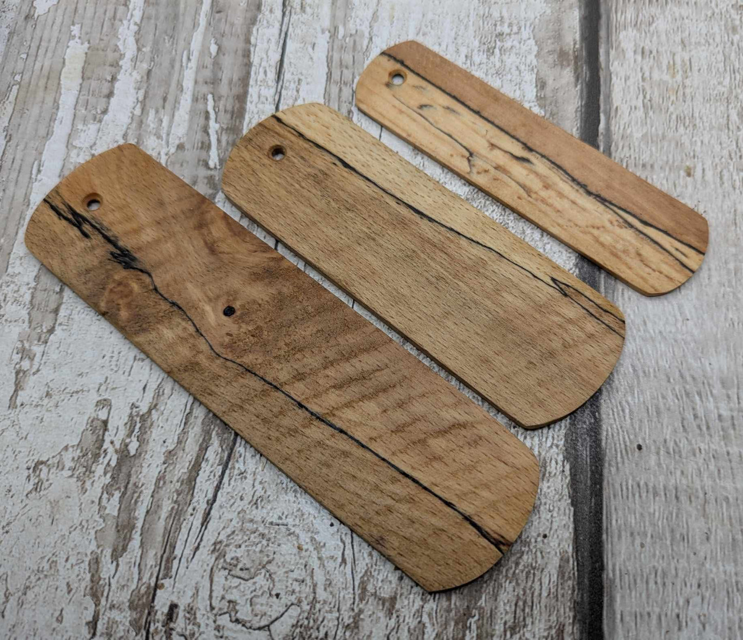 Spalted beech wood bookmark.