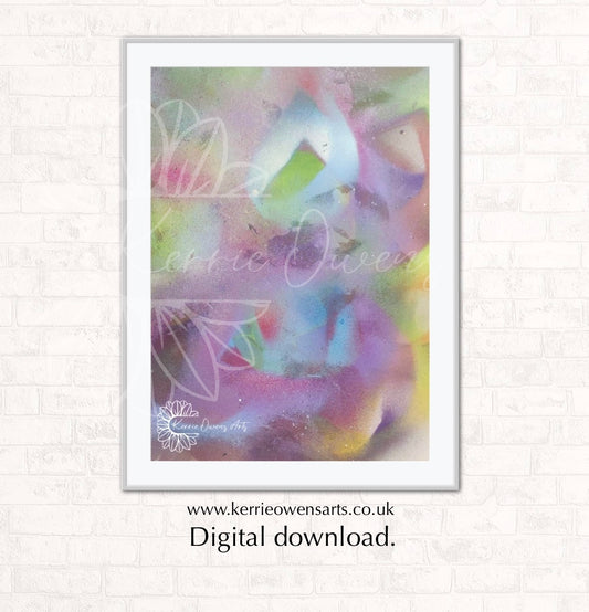 Pastel spray paint texture, photography print, digital download.