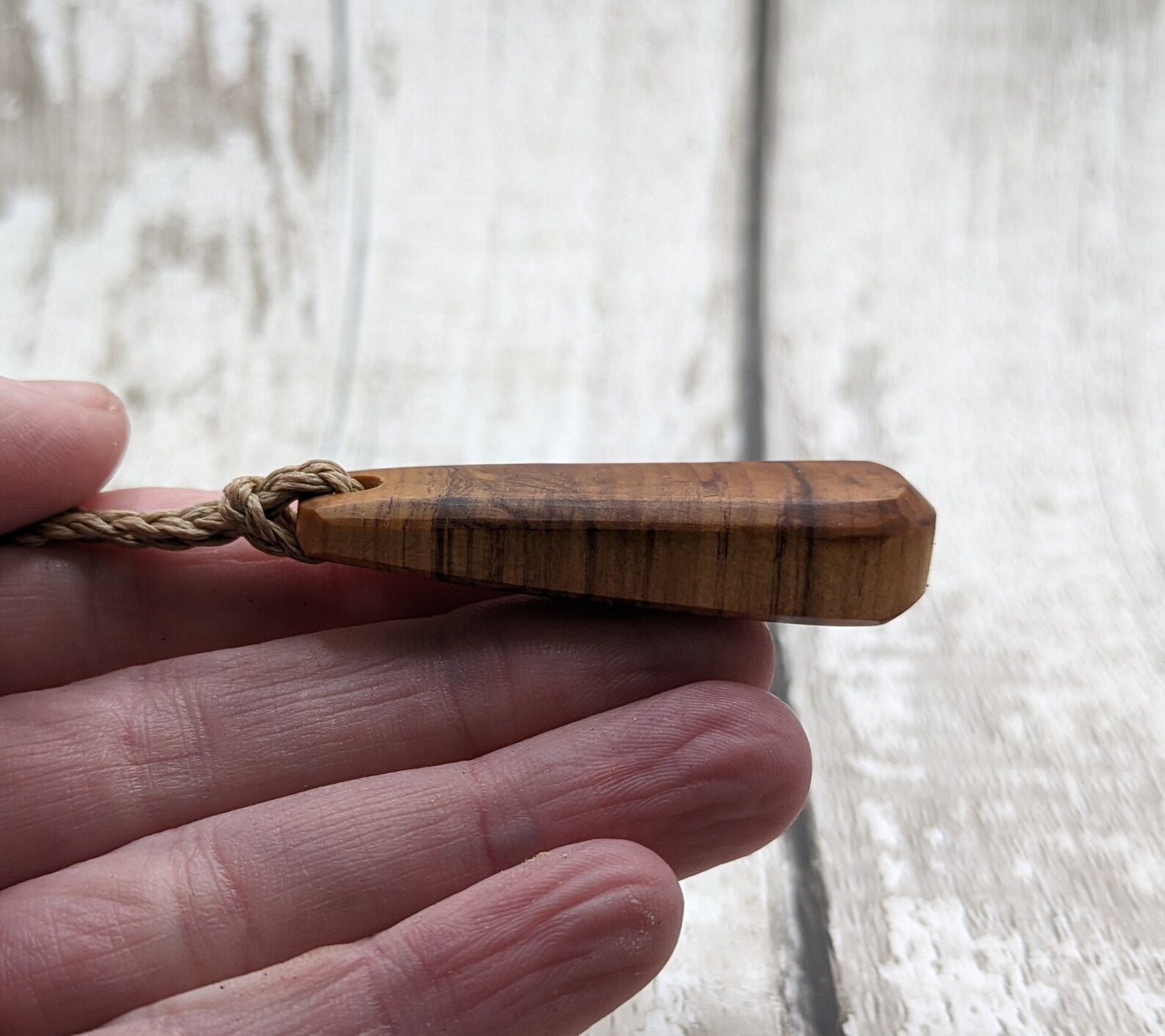 Nz Rimu wood roimata drop pendant.