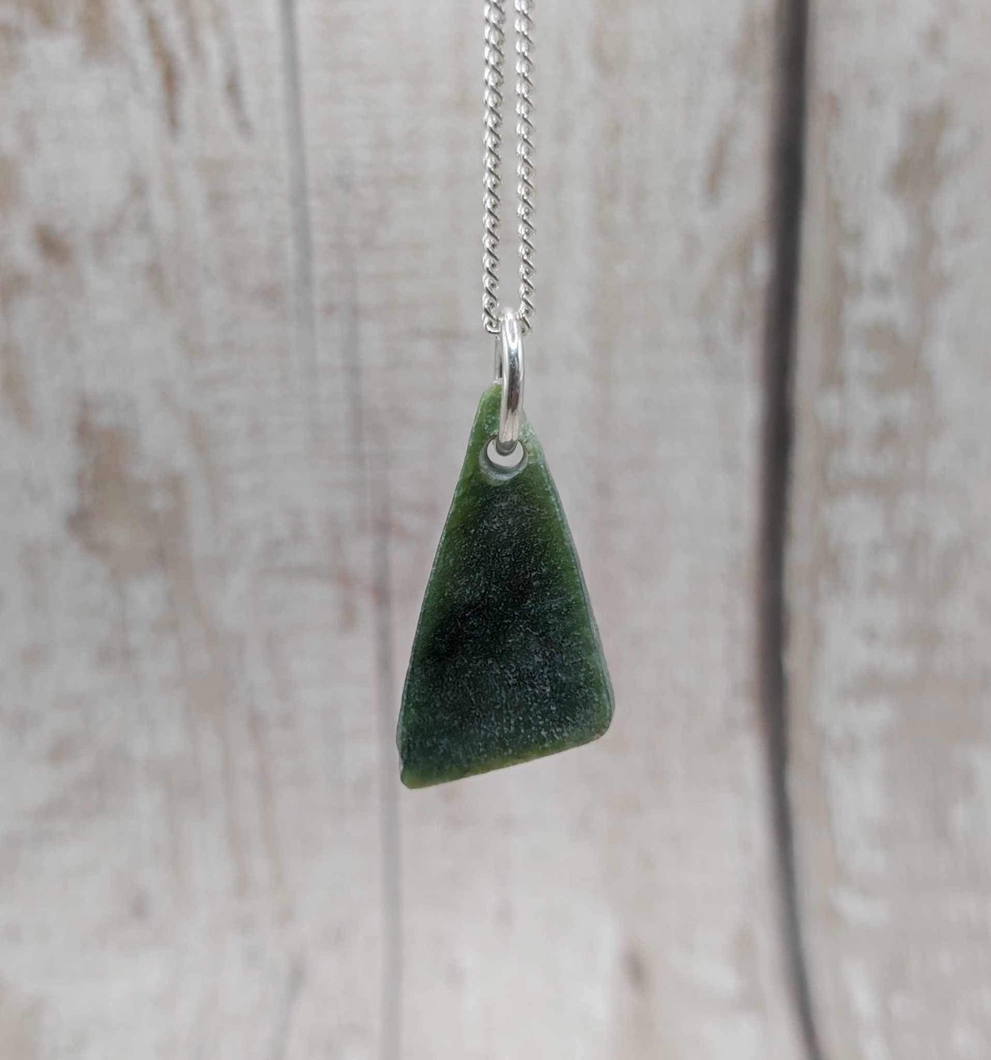 New Zealand Arahura river nephrite Jade slice pendant.