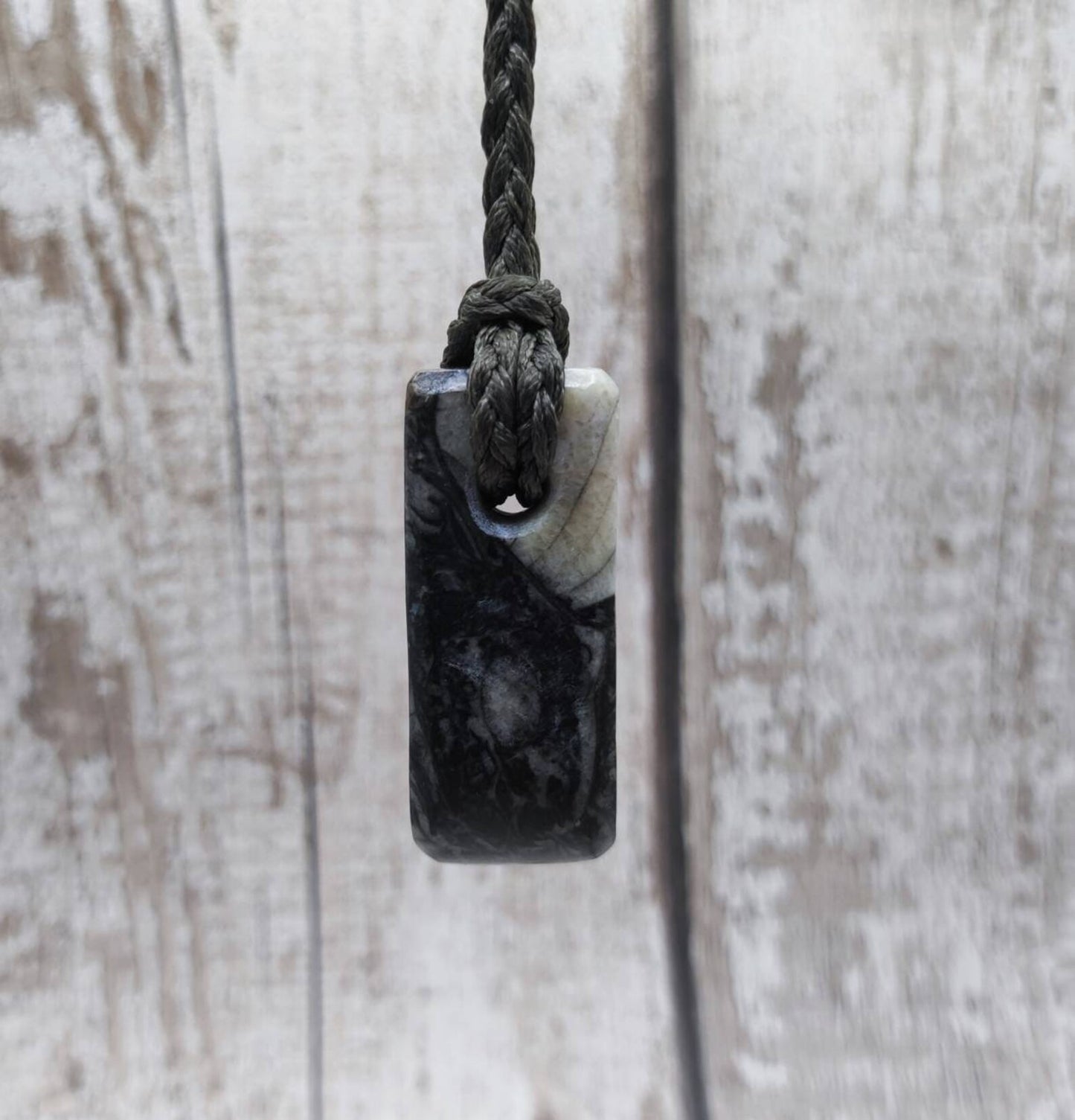 Fossil bedrock Hei Toki adze pendant