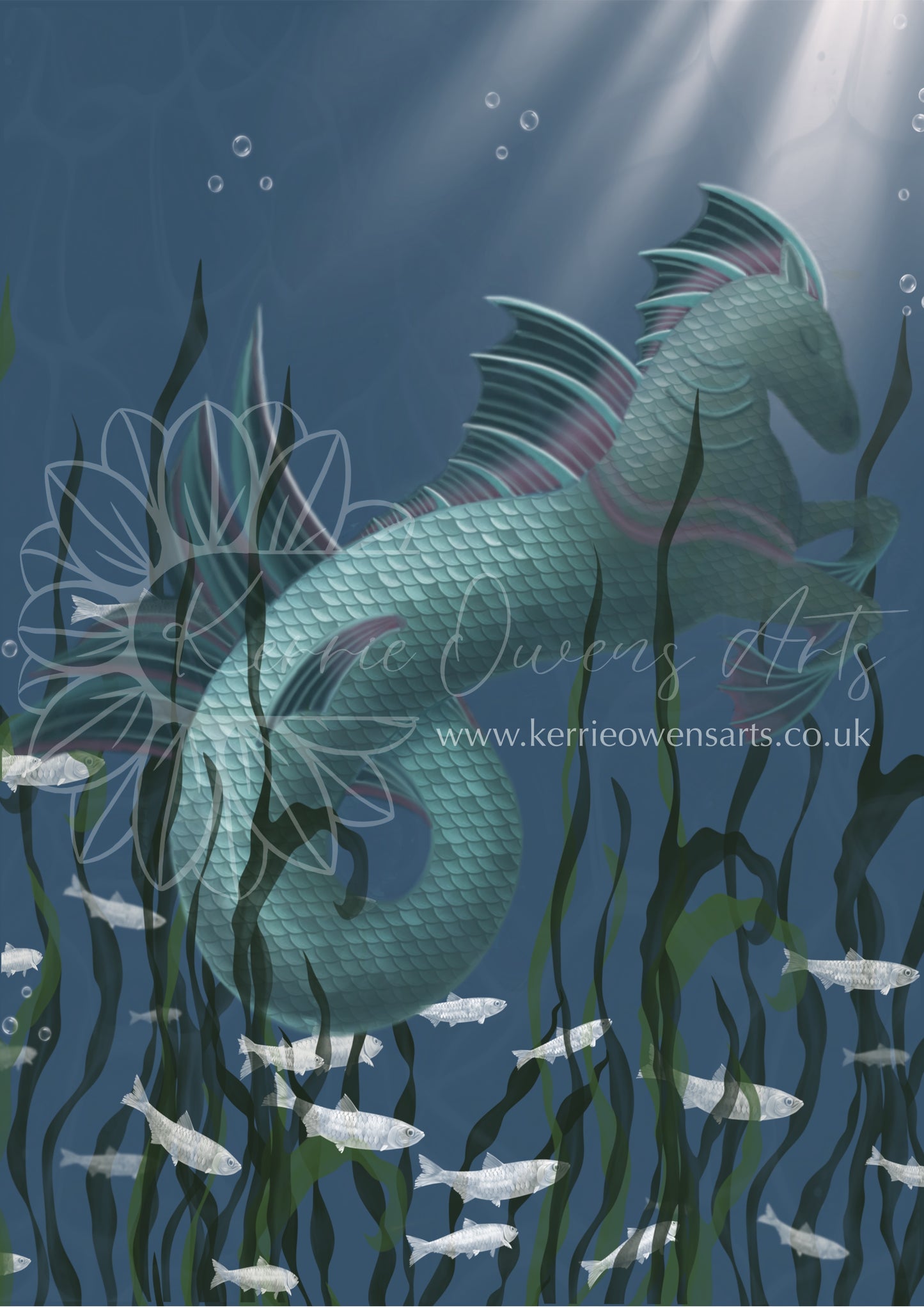 The sleeping Kelpie illustration, digital download art.