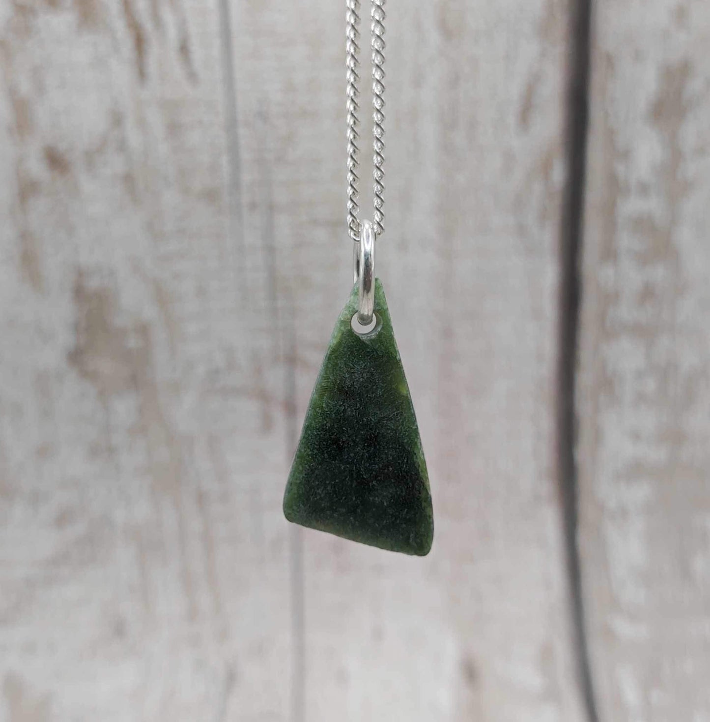 New Zealand Arahura river nephrite Jade slice pendant.