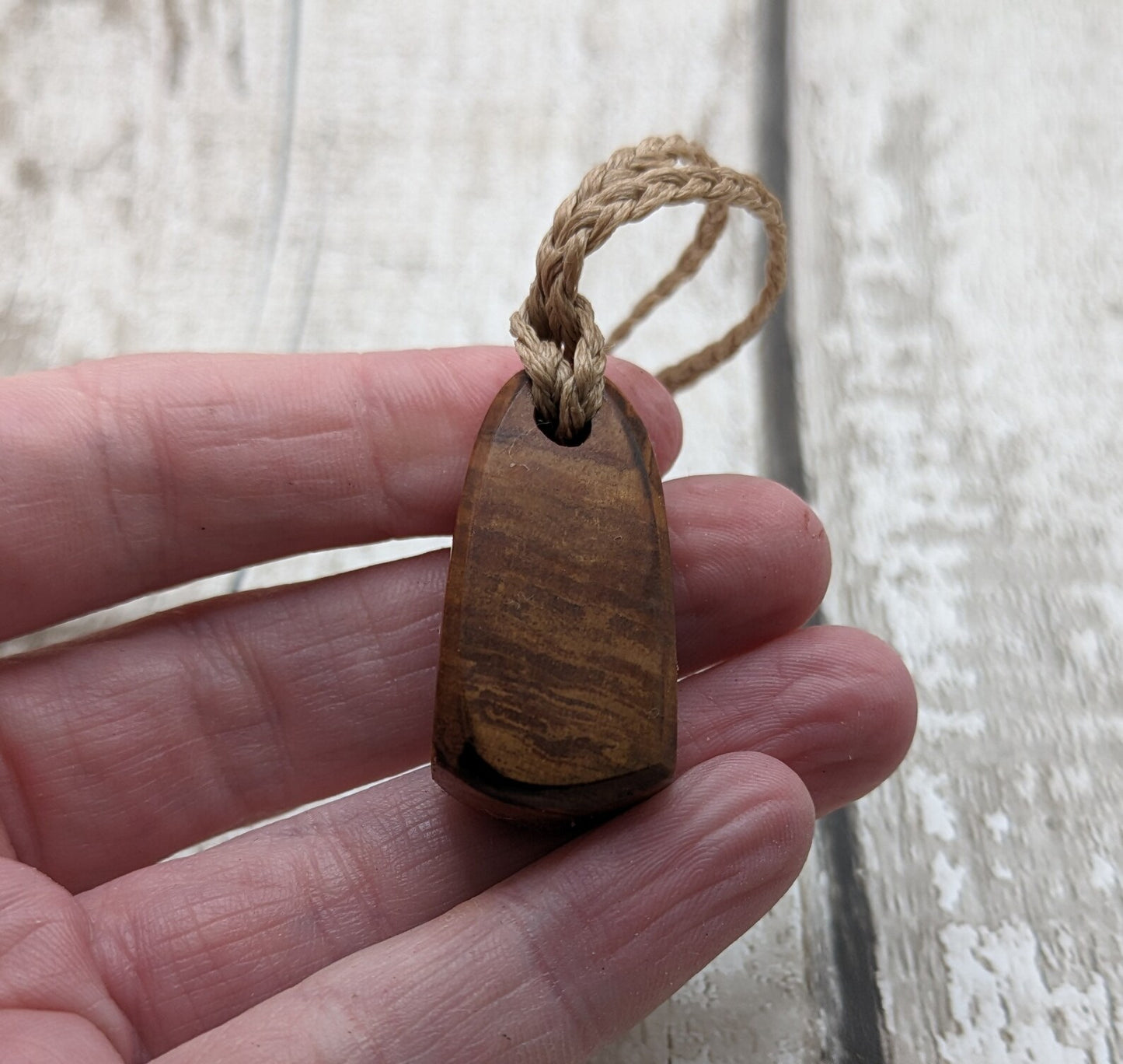 NZ Rimu wood roimata drop pendant.