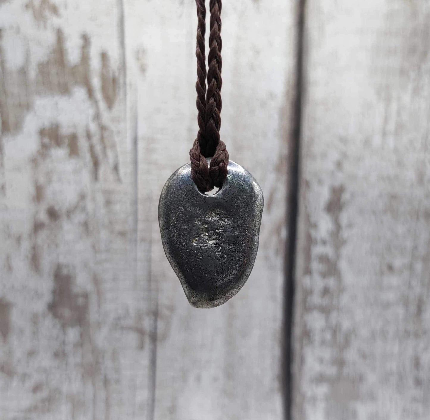 Pewter ammonite solid cast pendant.