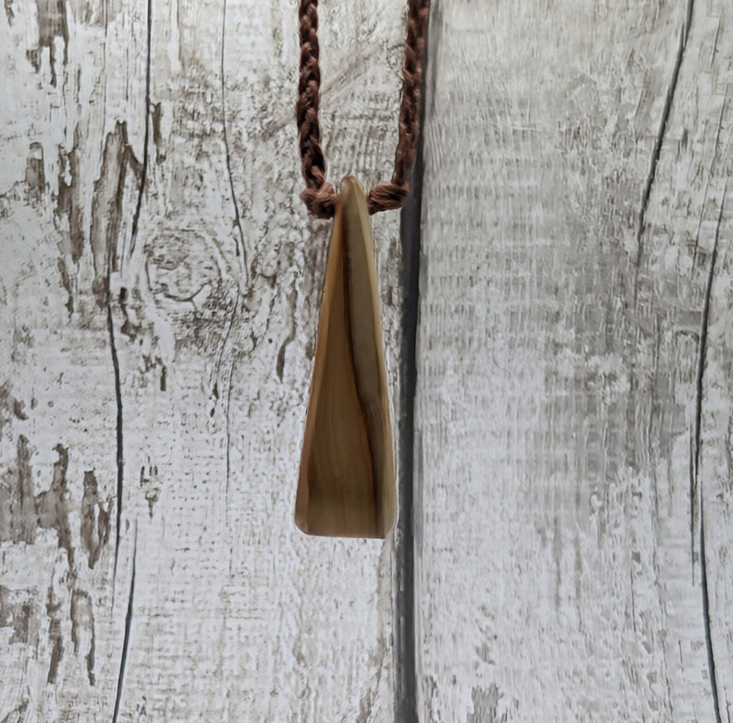 Yew wood Toki styled pendant.