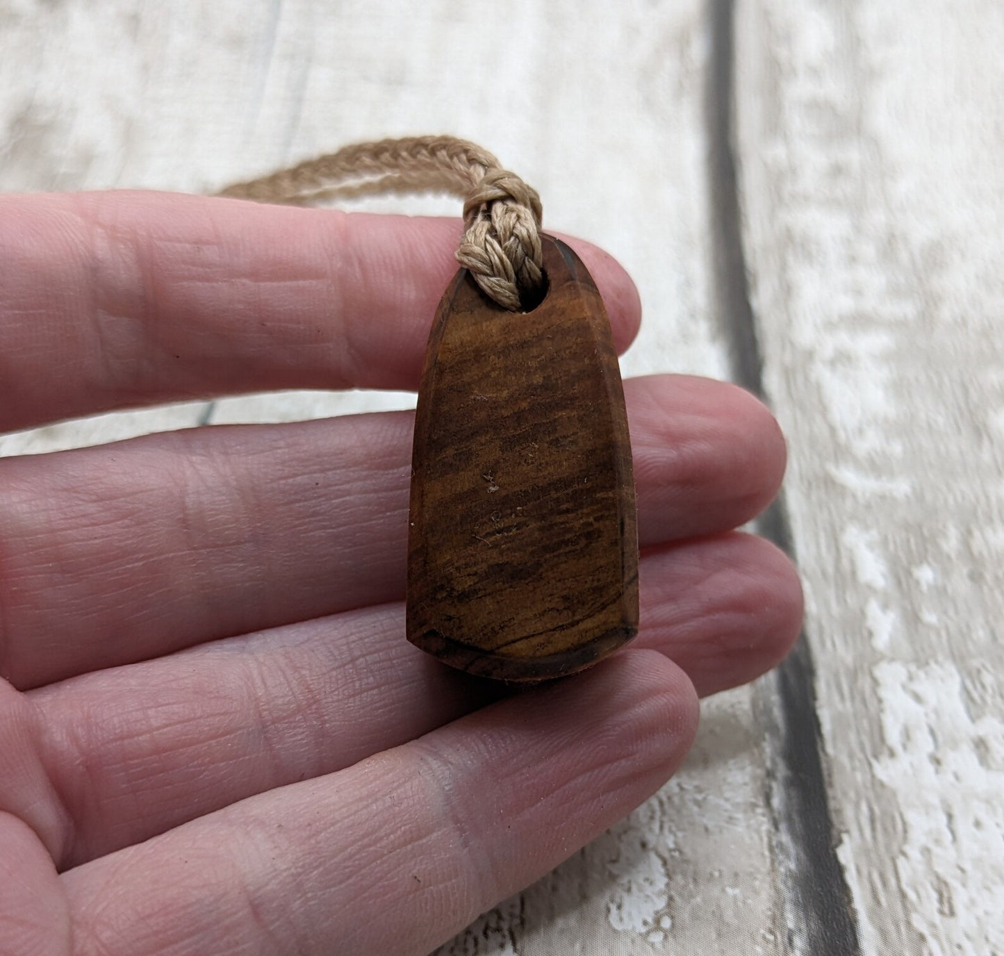 NZ Rimu wood roimata drop pendant.