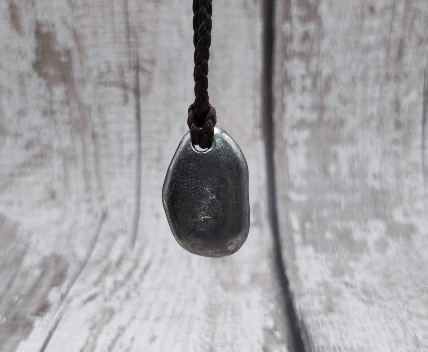 Pewter solid metal casting ammonite pendant.