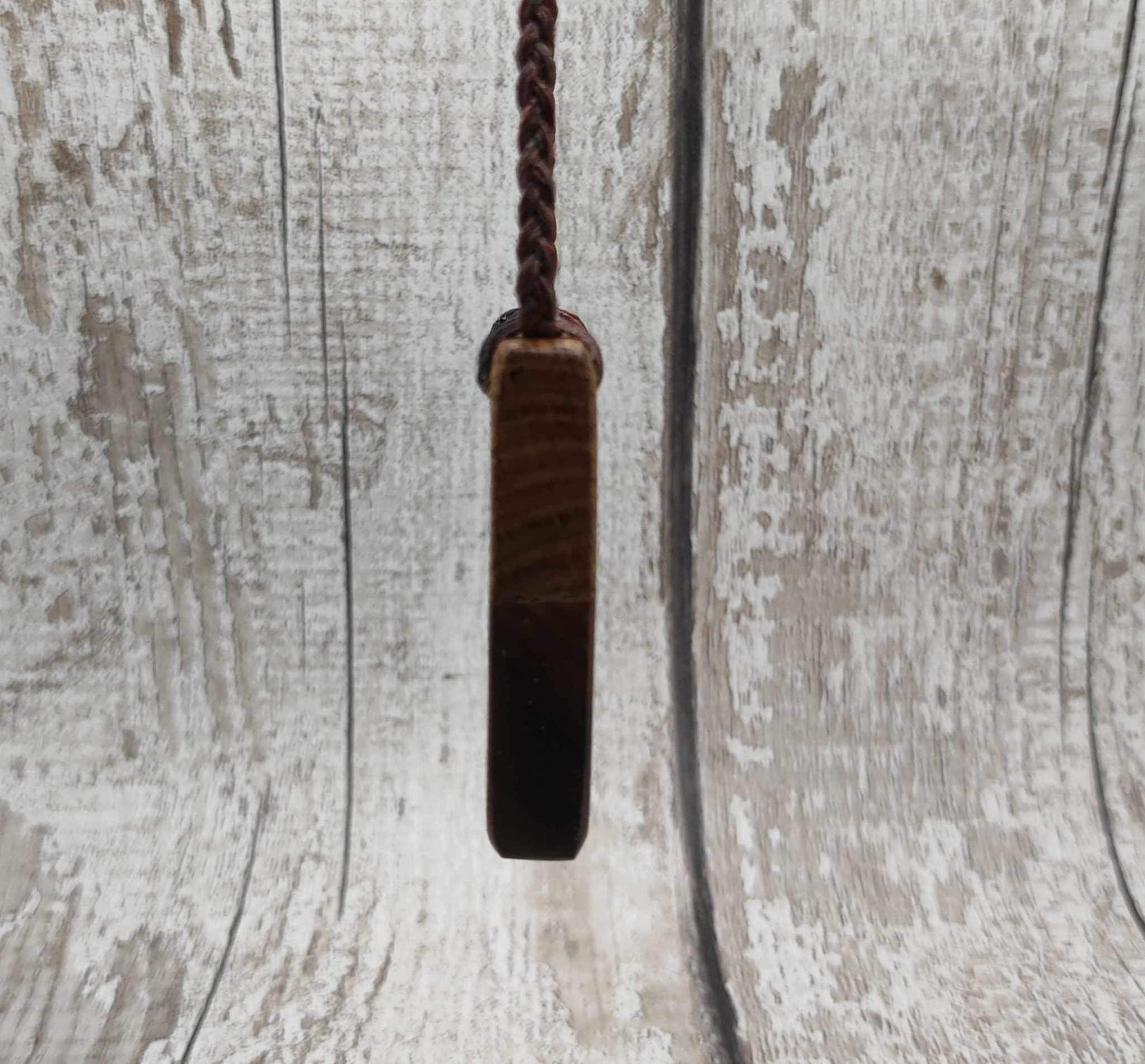 Oak and walnut throat chakra, blue kyanite Christmas decorations.