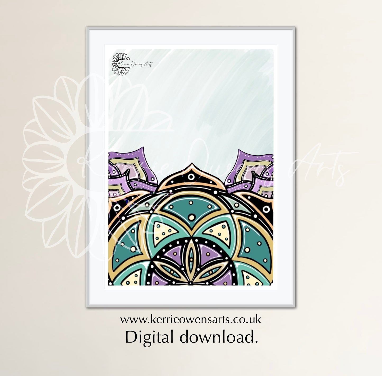 Geometric illustration print digital download.