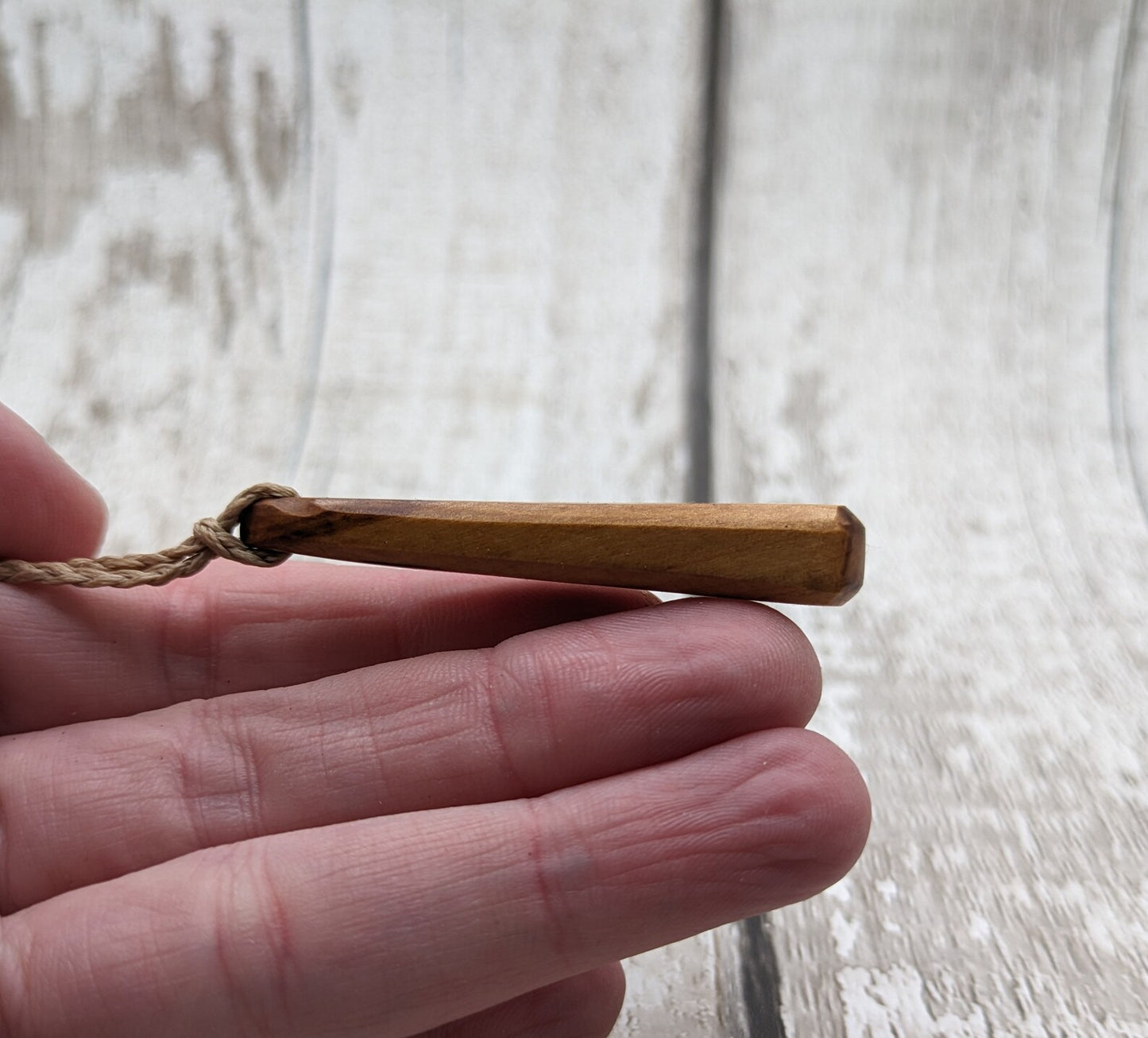 New Zealand Rimu wood roimata tear drop pendant.