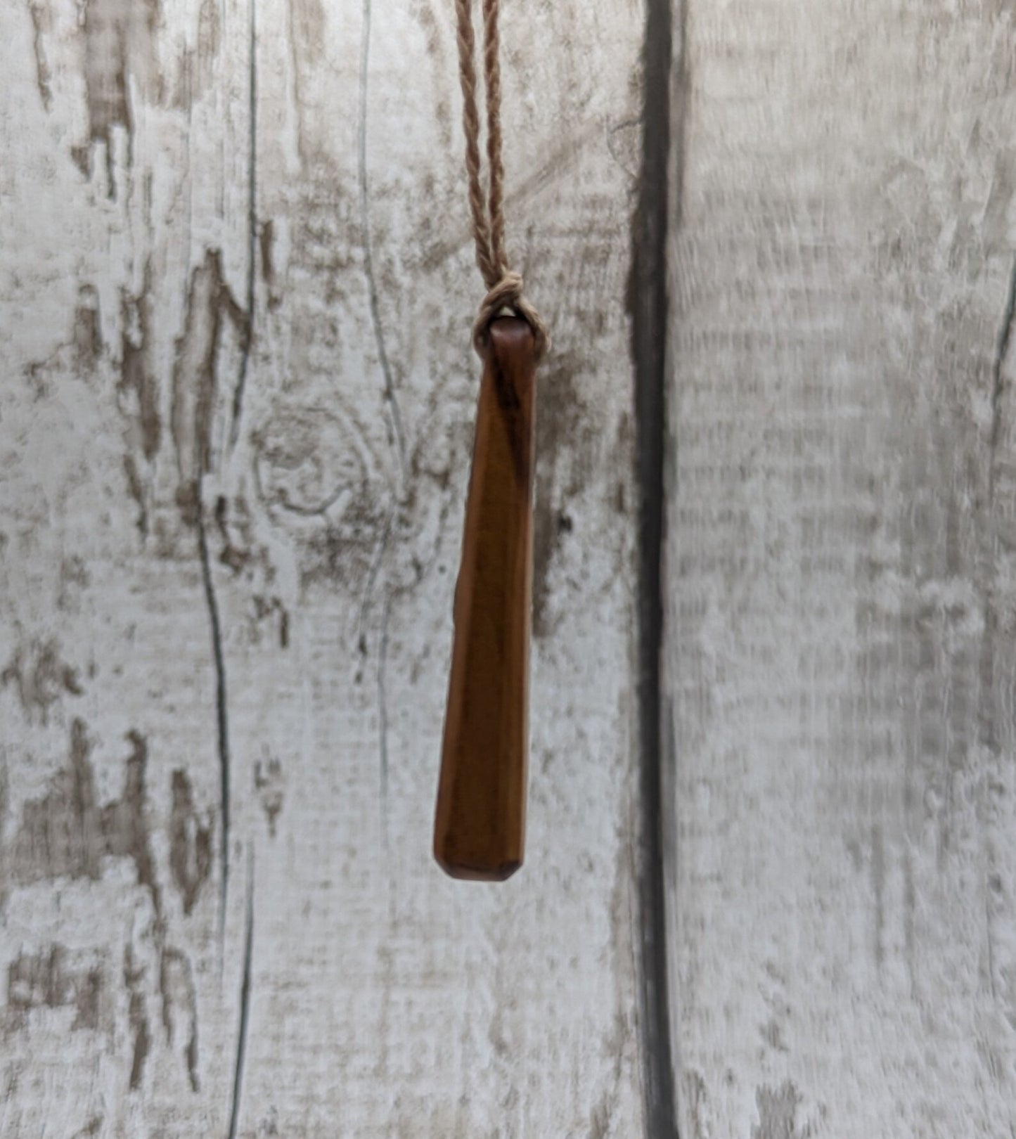 New Zealand Rimu wood roimata tear drop pendant.