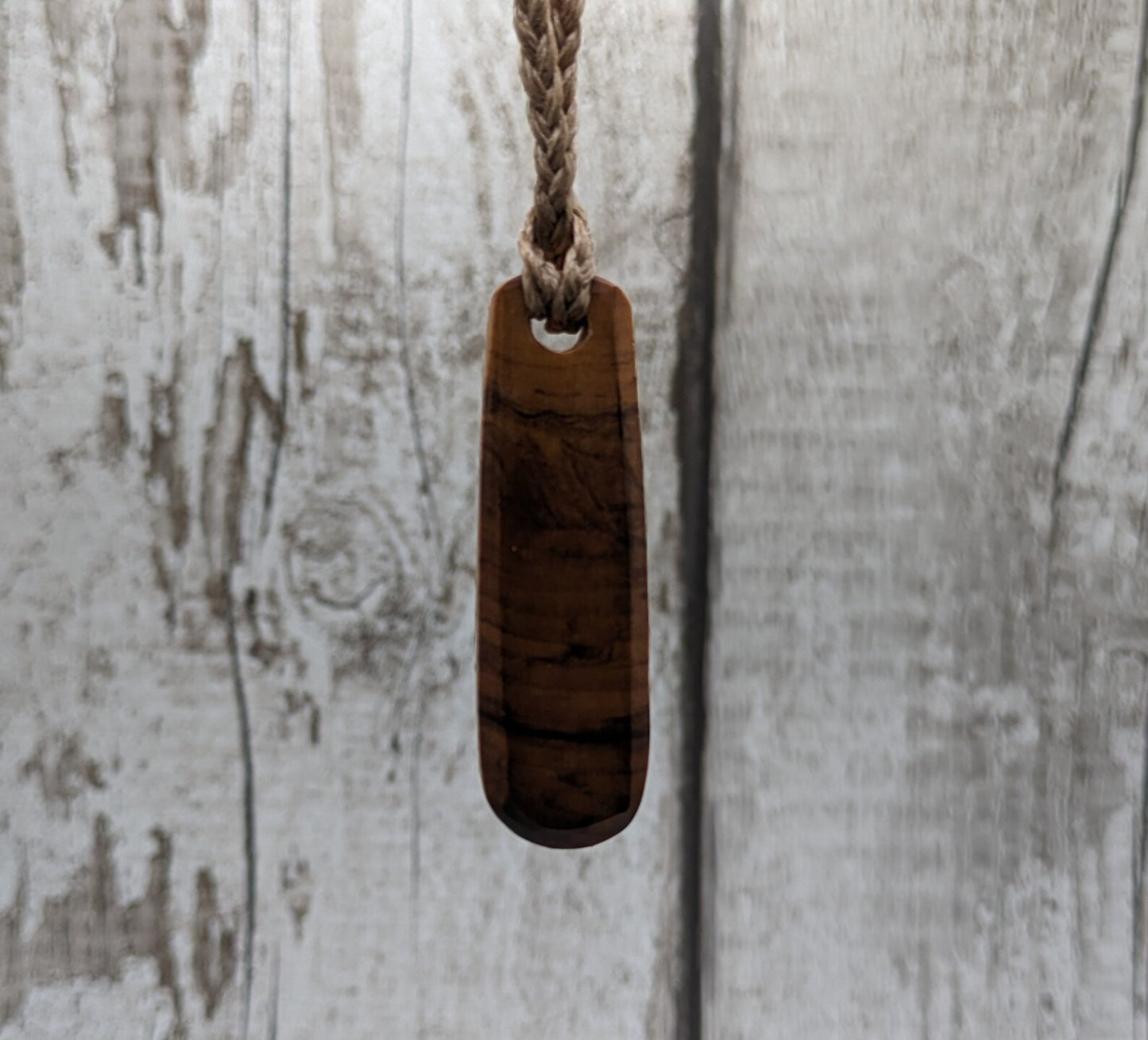 Nz Rimu wood roimata drop pendant.