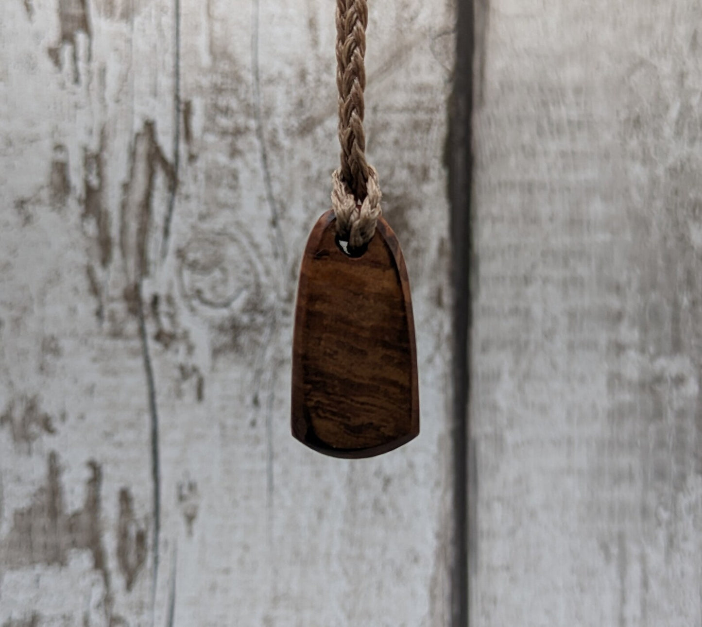 NZ Rimu wood roimata drop pendant.