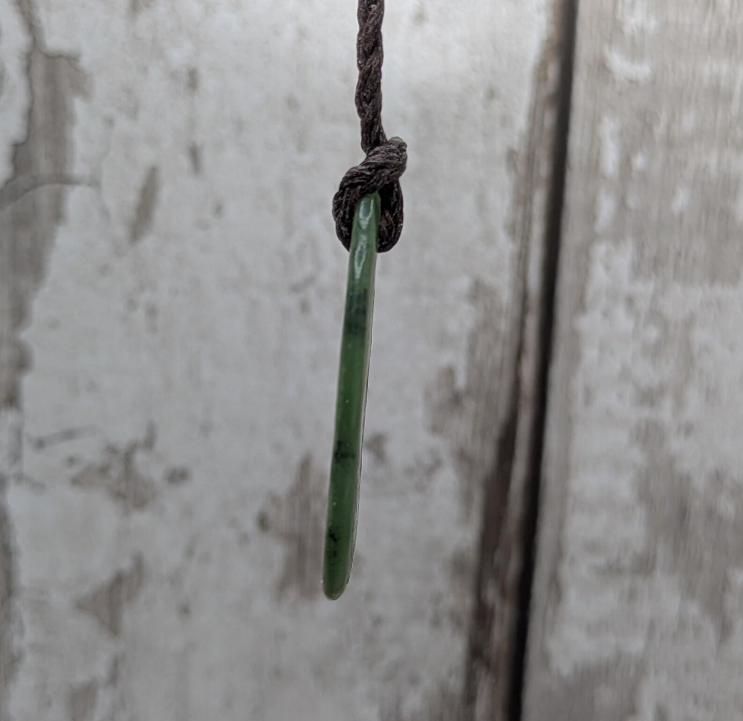 Tumbled Pounamu nephrite jade stone pendant