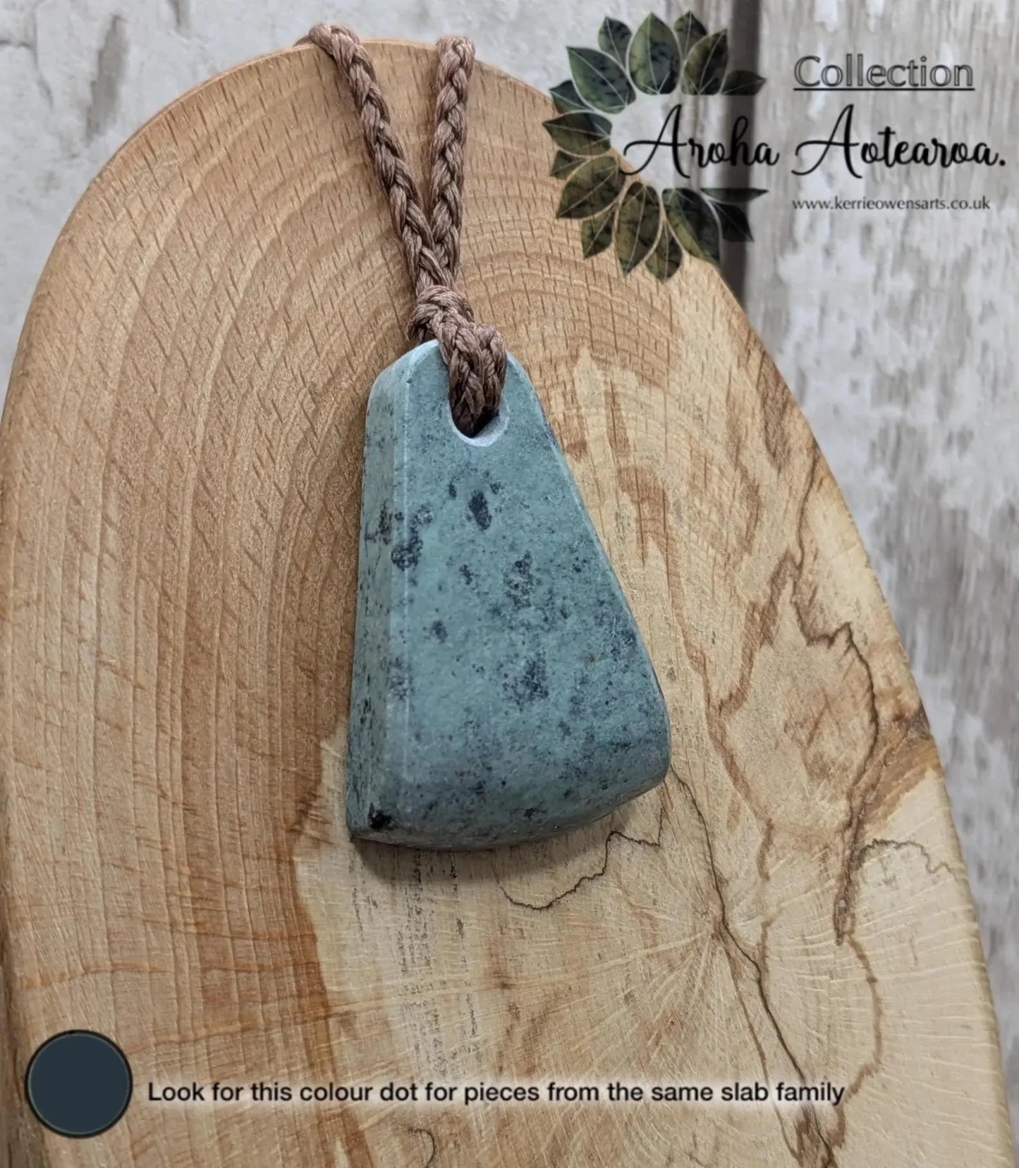 New Zealand pounamu greenstone jade her toki adze style pendant.