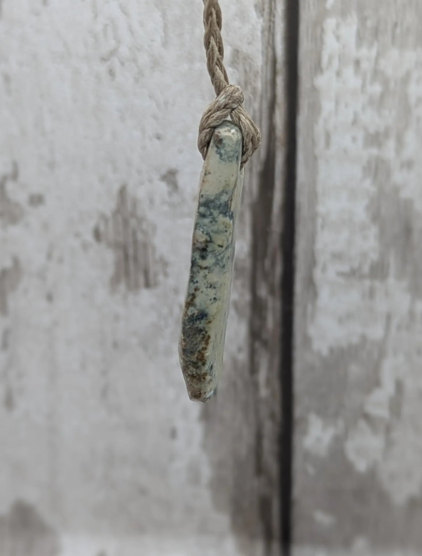 New Zealand pounamu greenstone jade raw backed pendant.