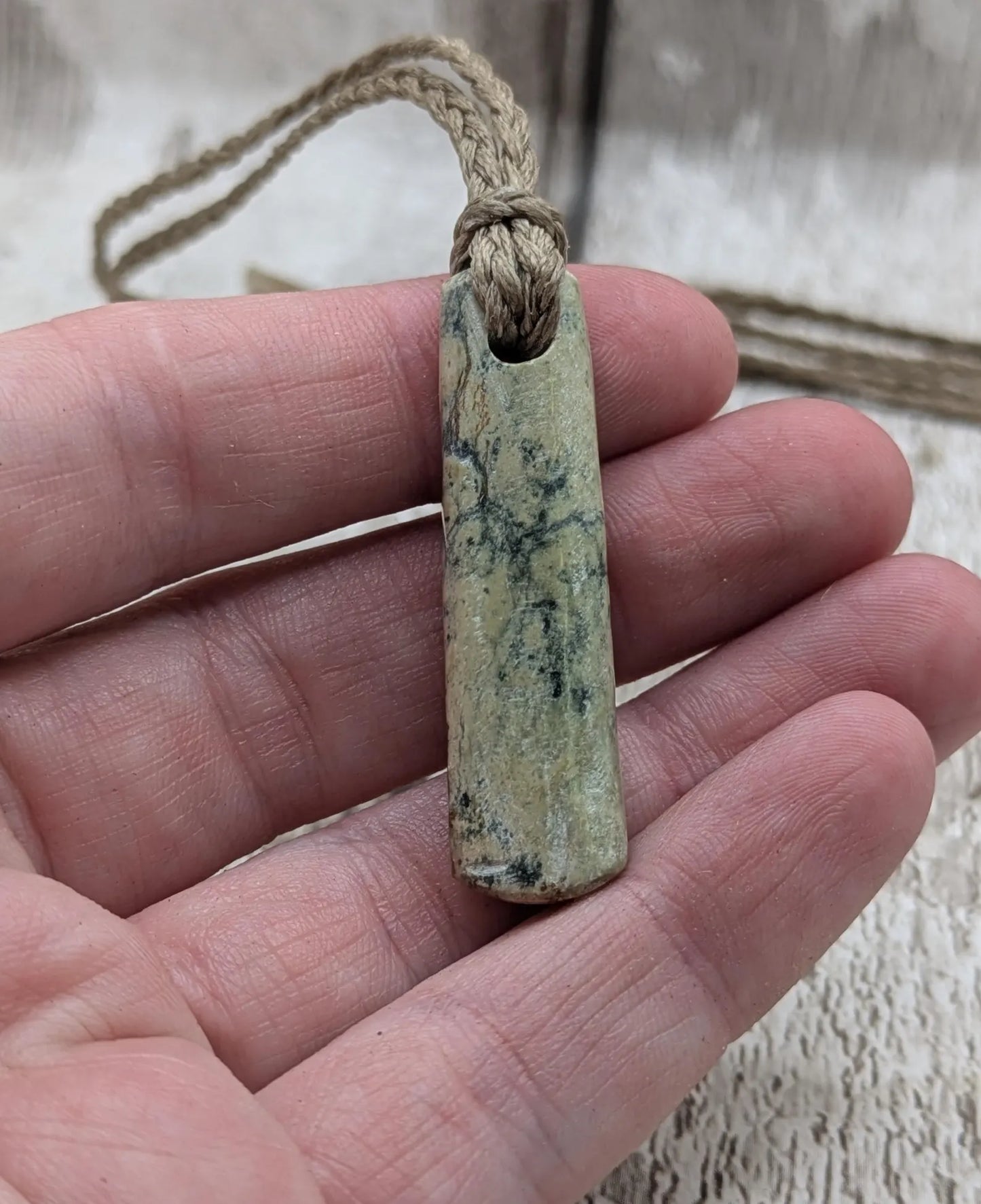 New Zealand pounamu greenstone jade raw backed pendant.