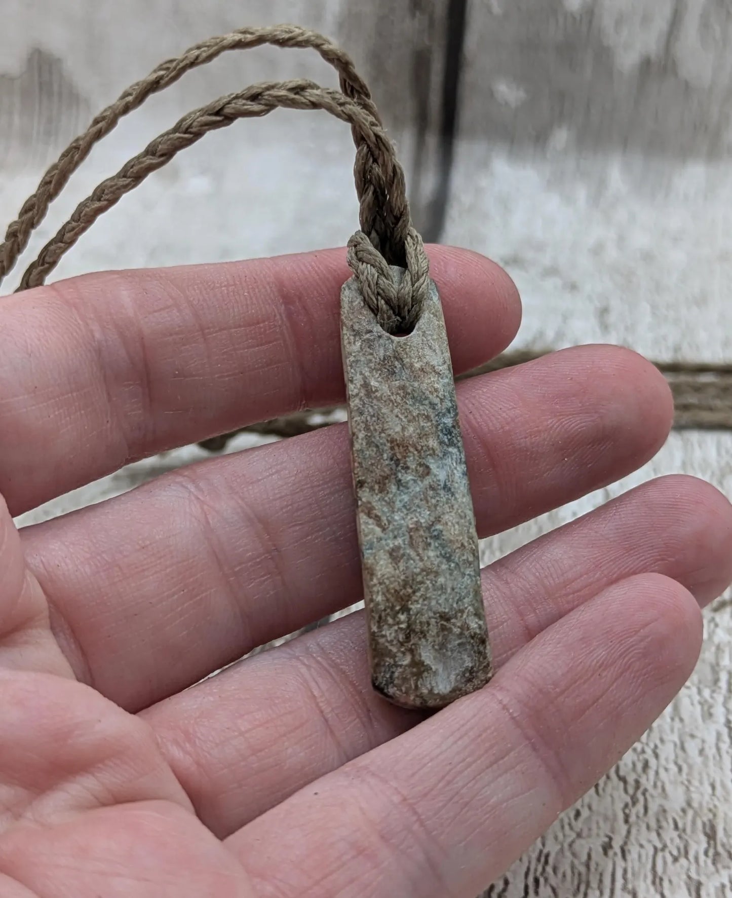 New Zealand pounamu greenstone jade raw backed pendant.