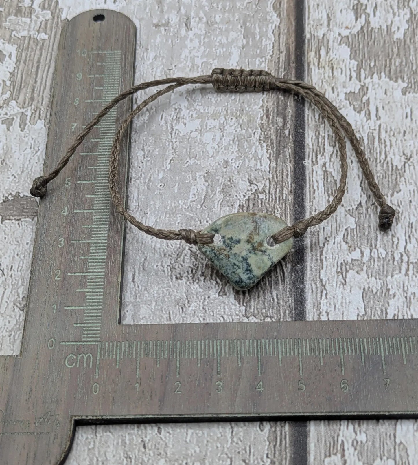 New Zealand pounamu greenstone jade offcut connector bead bracelet.