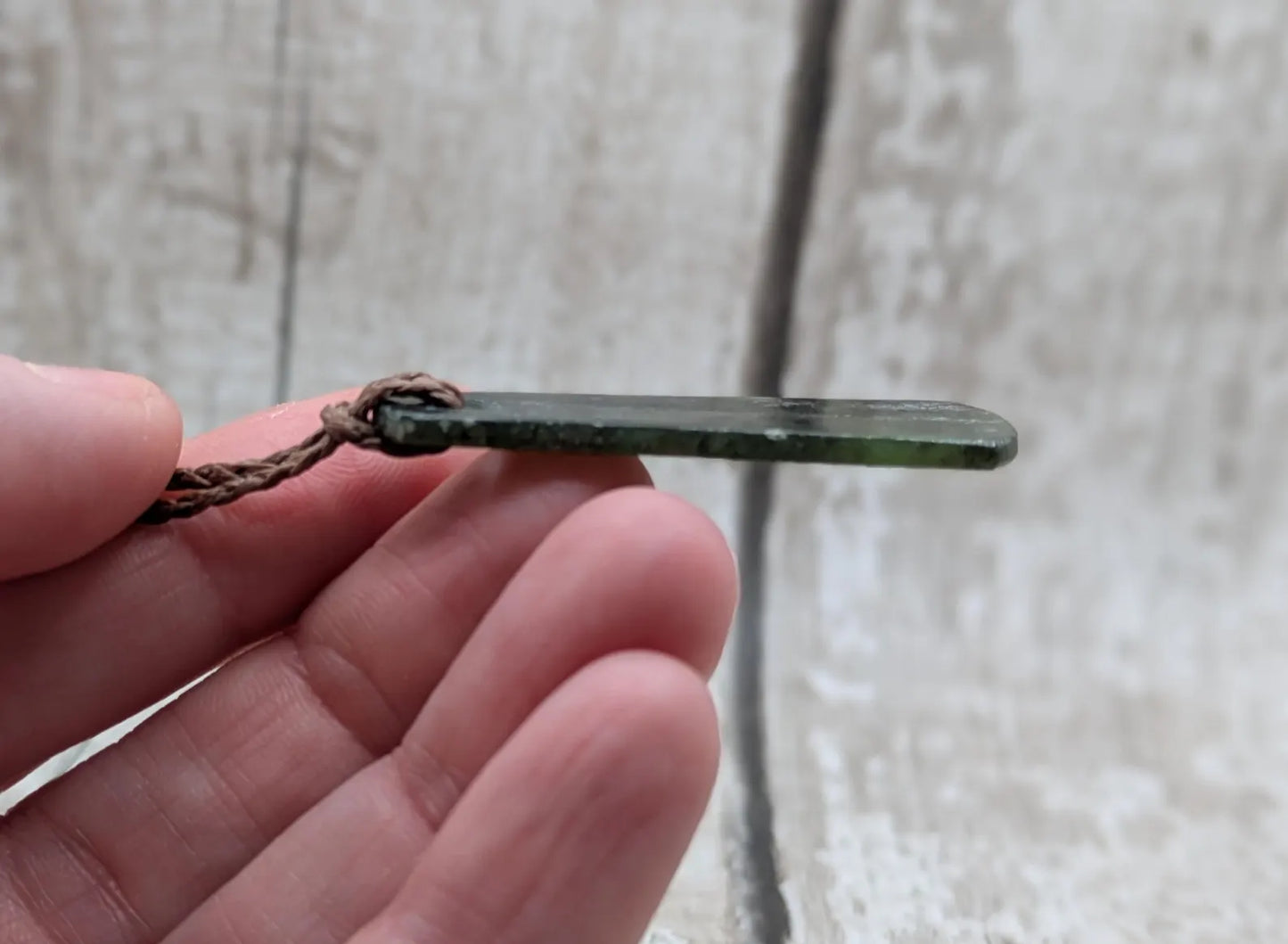 New Zealand Pounamu greenstone roimata drop pendant.
