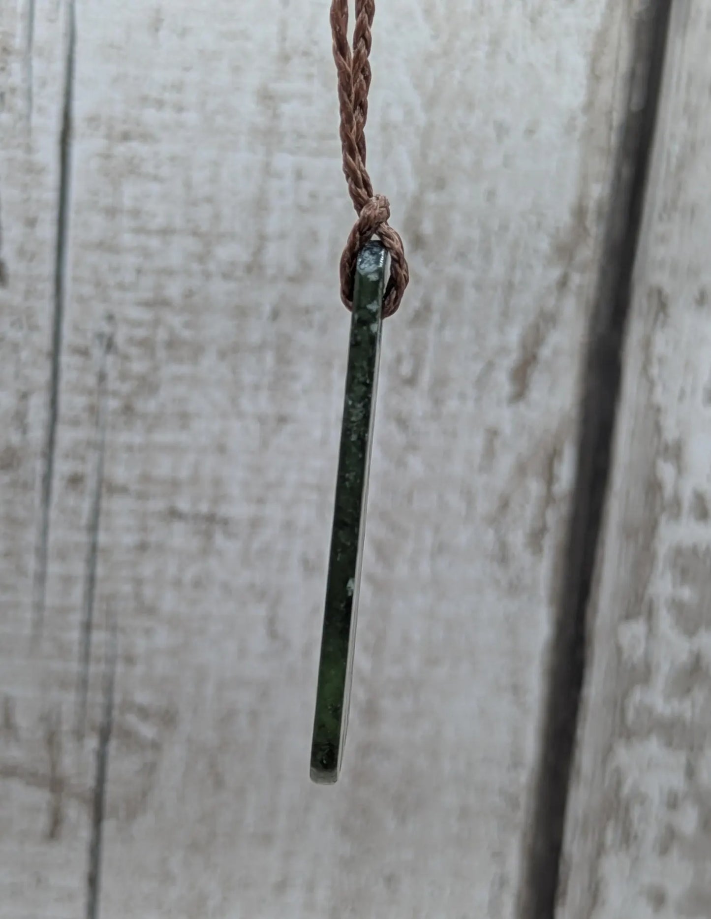 New Zealand Pounamu greenstone roimata drop pendant.