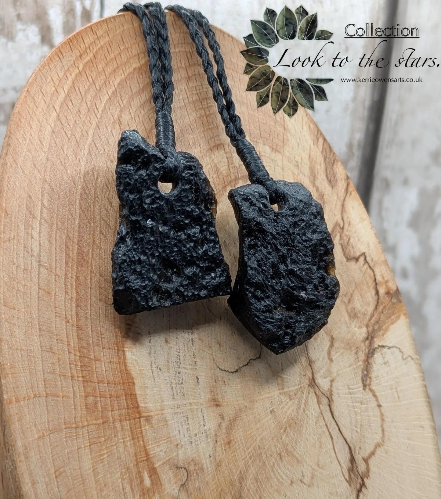 One Indonesian meteorite impact tektite glass pendant.