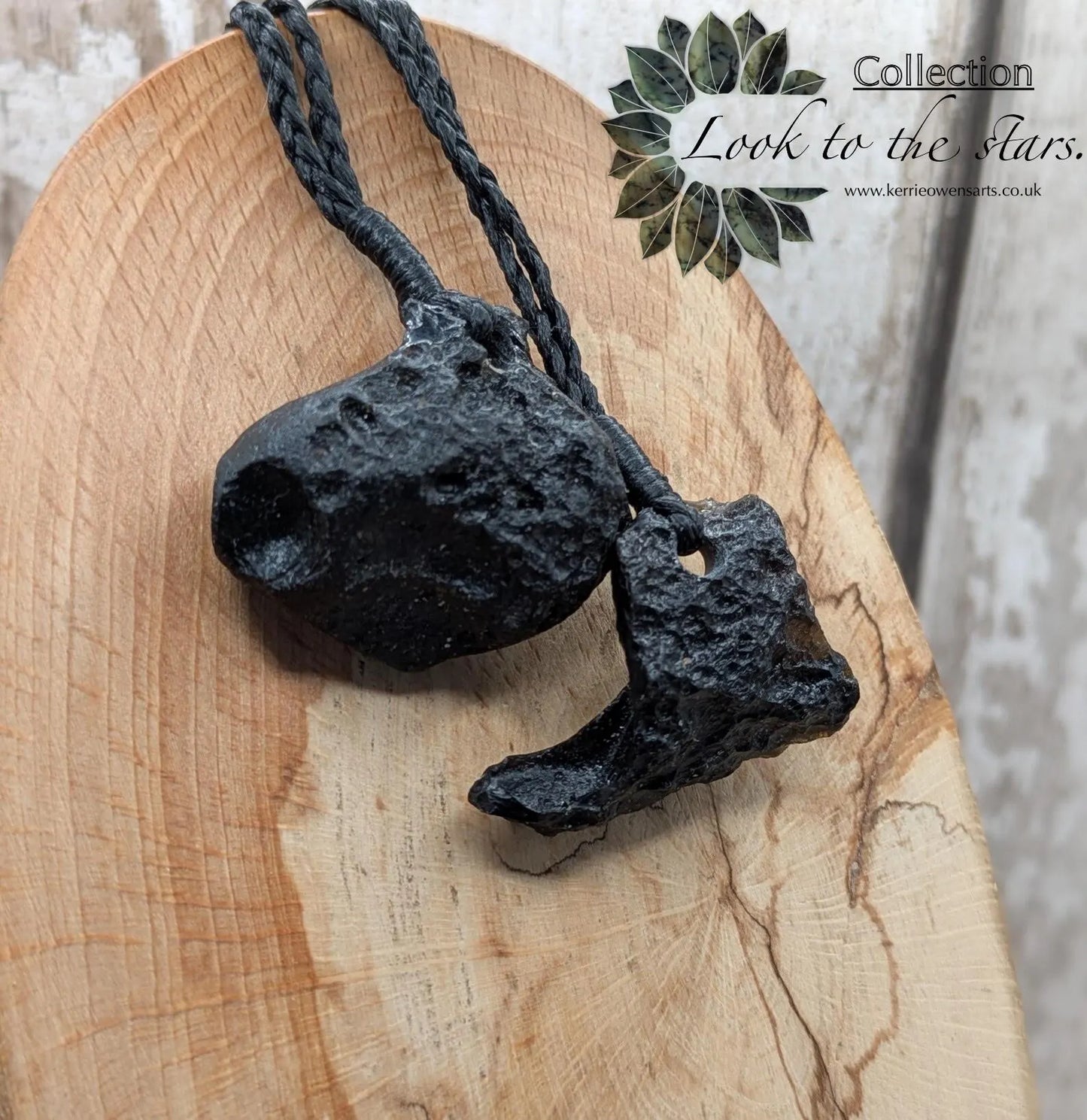 One Indonesian meteorite tektite impact glass pendant.