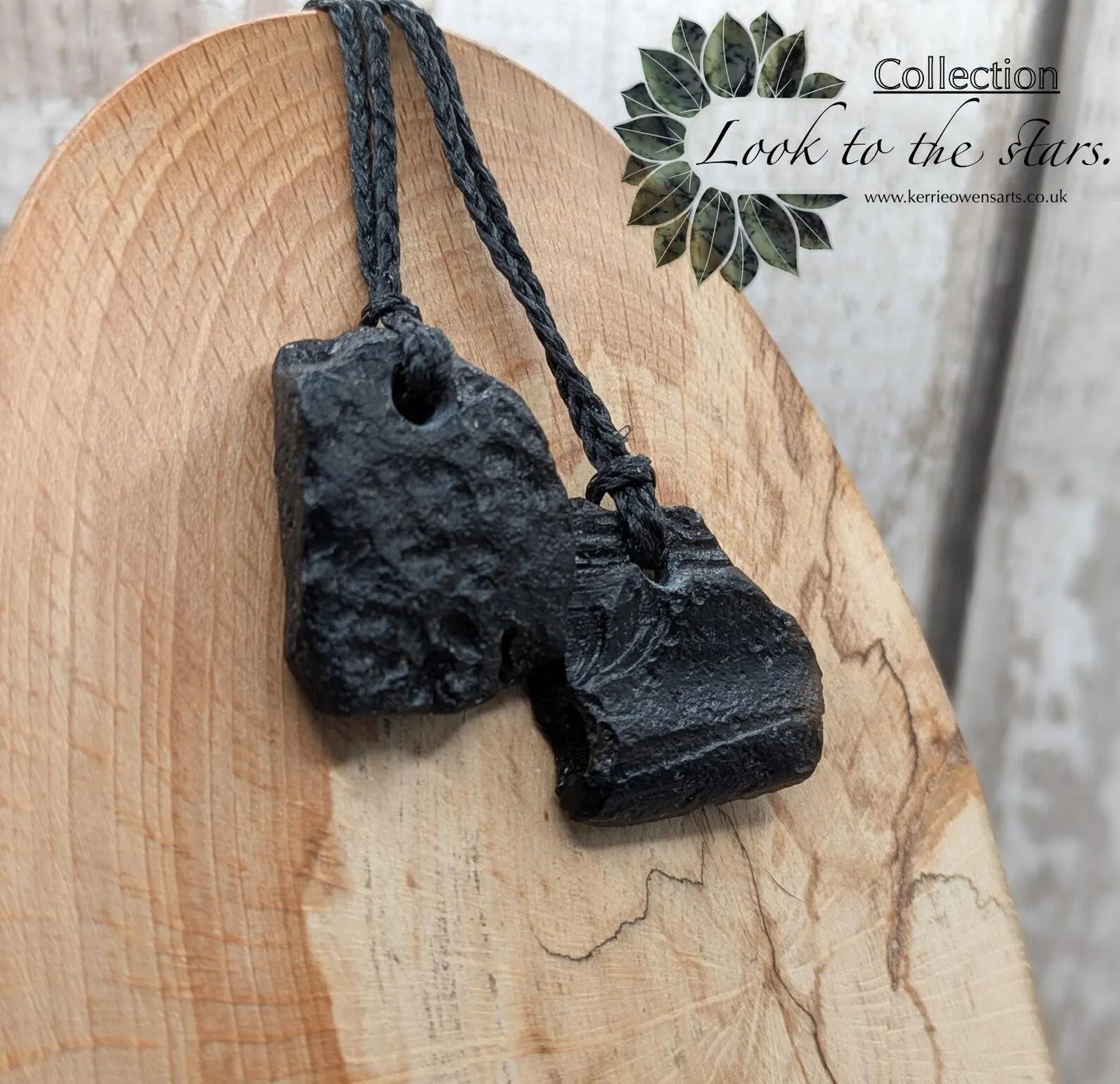 One small Indonesian impact tektite glass pendants.