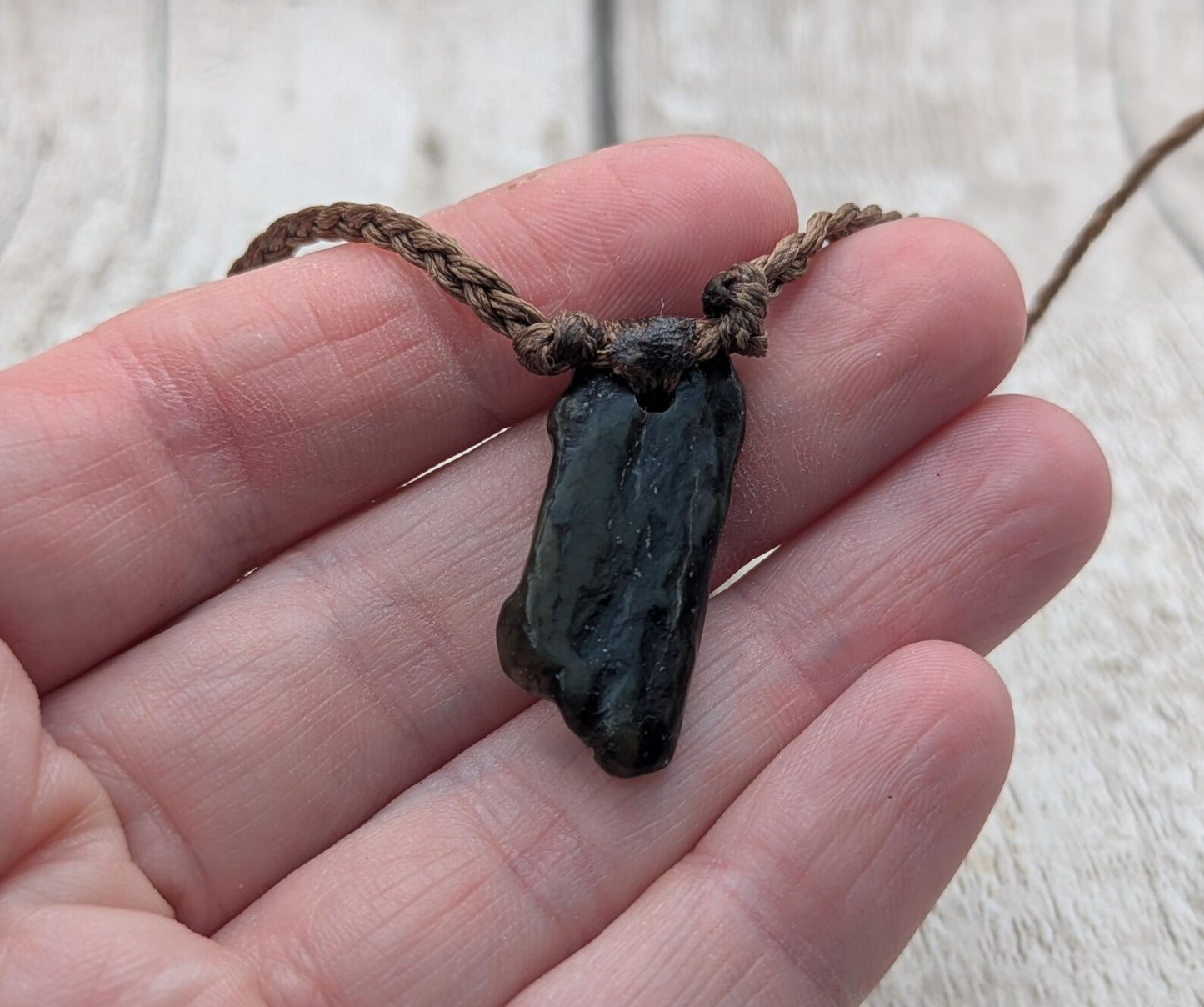 New Zealand tumbled Pounamu nephrite greenstone adjustable bracelet.