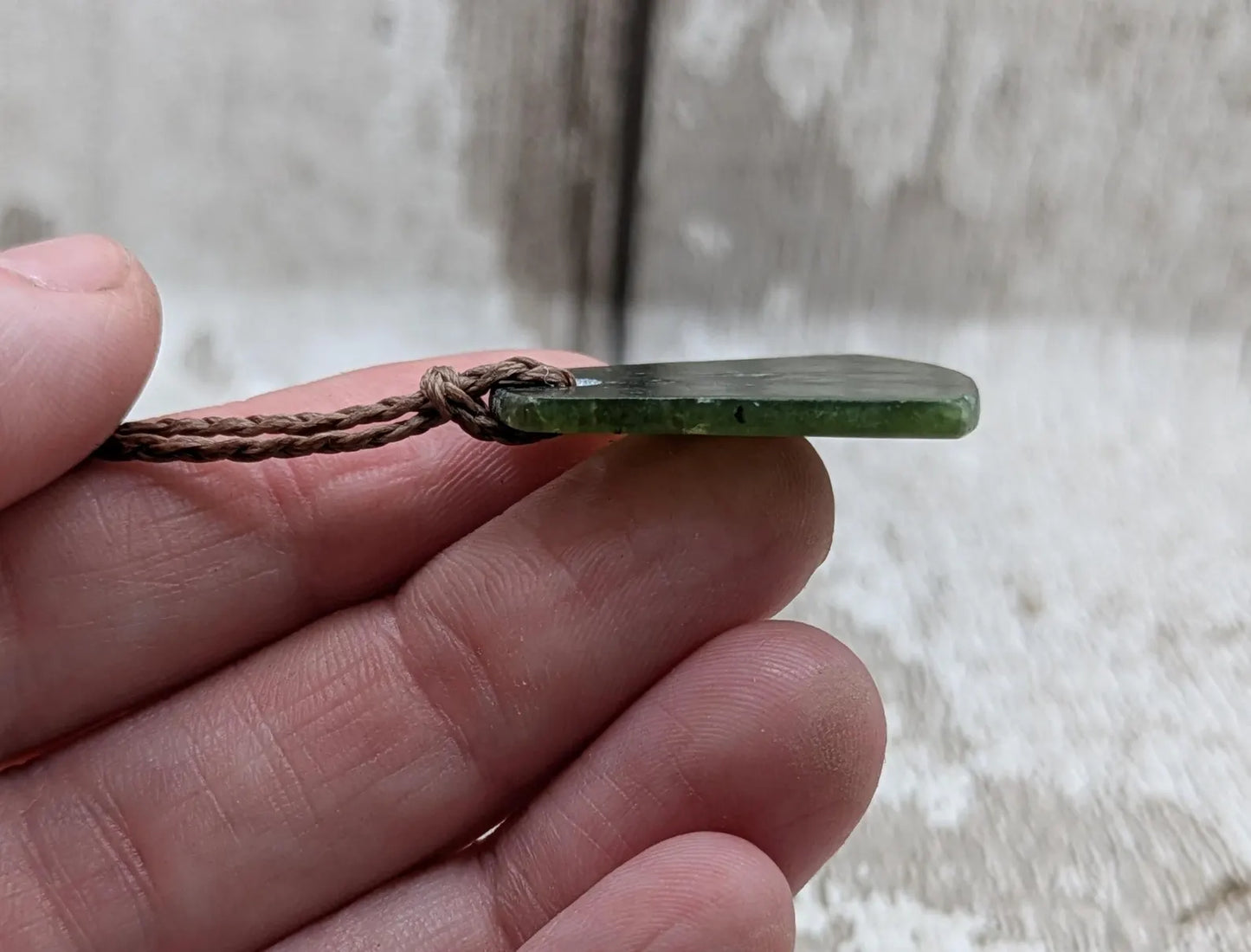 New Zealand nephrite jade roimata drop pendant.