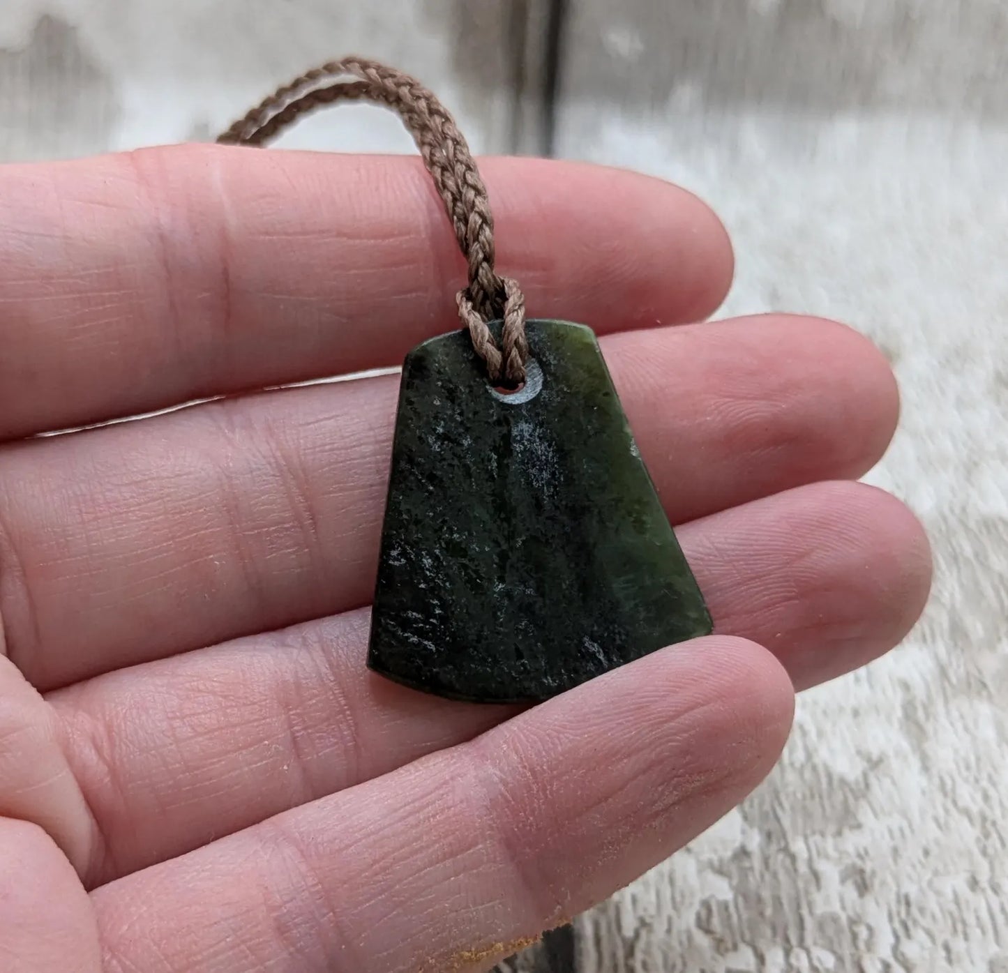 New Zealand nephrite jade roimata drop pendant.