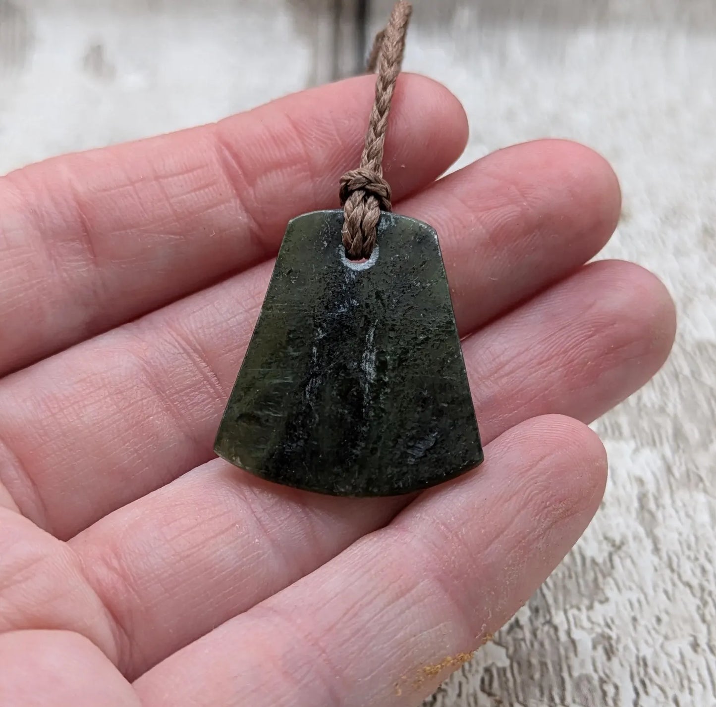 New Zealand nephrite jade roimata drop pendant.