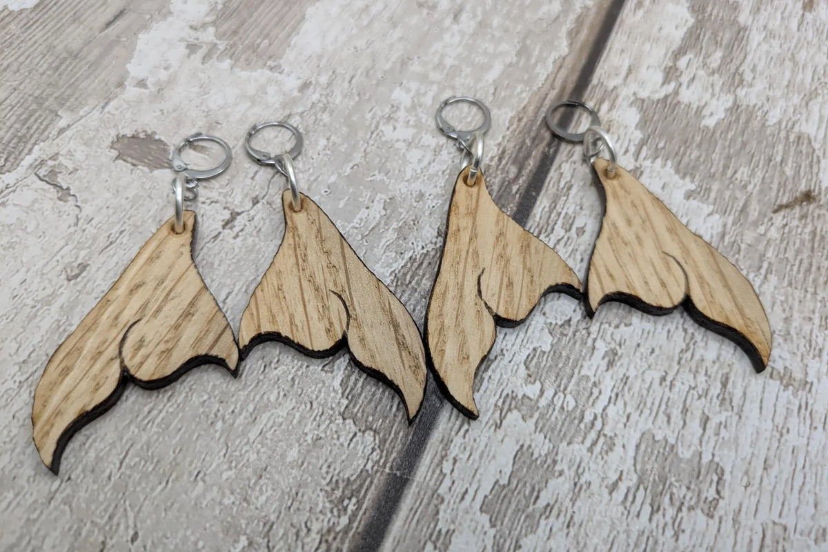 Sweet chestnut whales tail earrings with stainless steel findings.