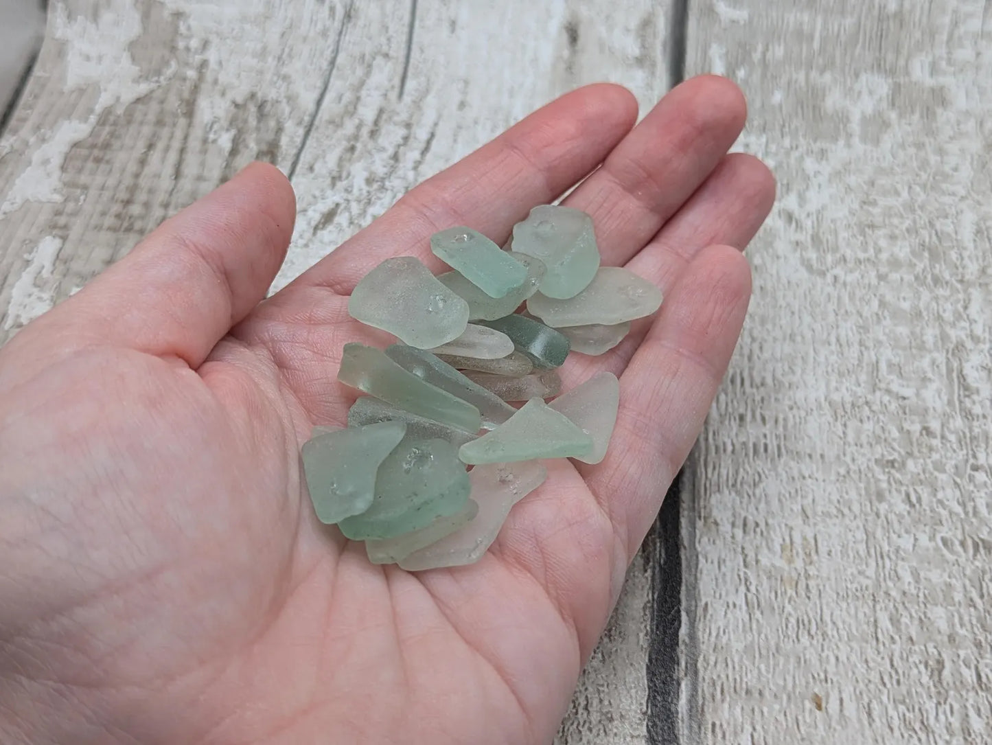 Tiny mixed top drilled sea glass craft beads, naturally estuary tumbled, arts and jewellery making, recycled material.