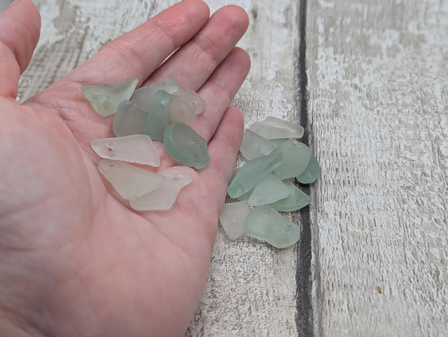 Tiny mixed top drilled sea glass craft beads, naturally estuary tumbled, arts and jewellery making, recycled material.