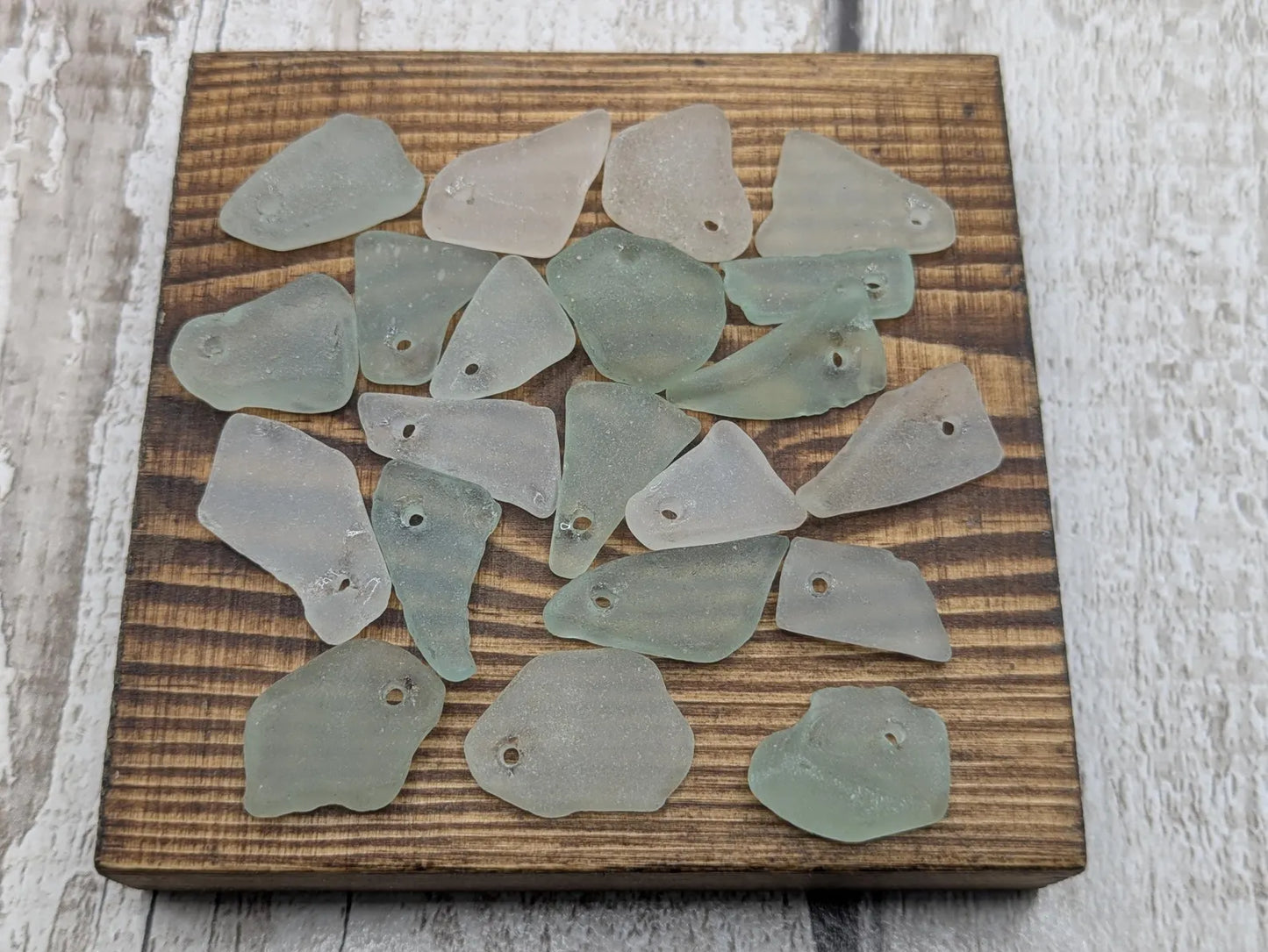 Tiny mixed top drilled sea glass craft beads, naturally estuary tumbled, arts and jewellery making, recycled material.