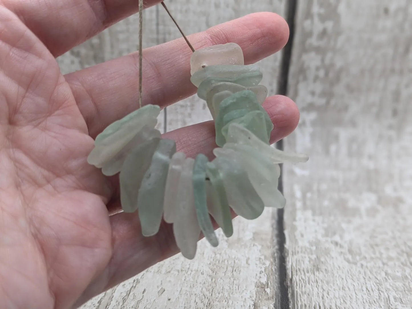 Tiny mixed top drilled sea glass craft beads, naturally estuary tumbled, arts and jewellery making, recycled material.