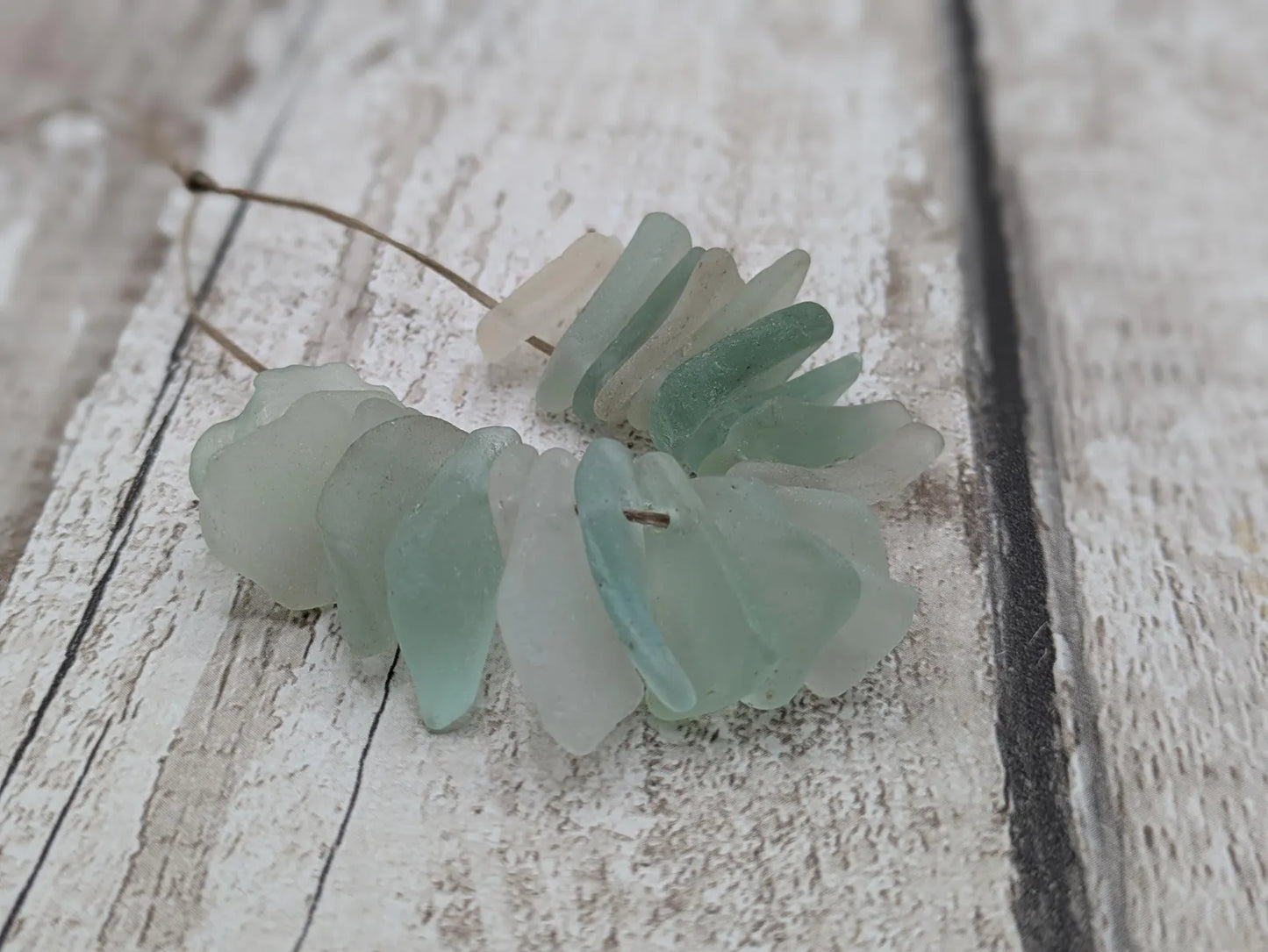 Tiny mixed top drilled sea glass craft beads, naturally estuary tumbled, arts and jewellery making, recycled material.