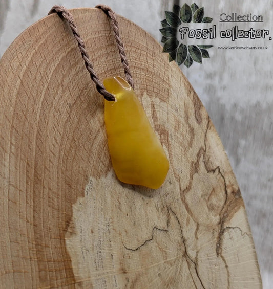 Tumble polished baltic Amber pendant.