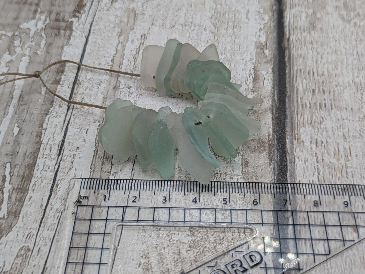 Tiny mixed top drilled sea glass craft beads, naturally estuary tumbled, arts and jewellery making, recycled material.