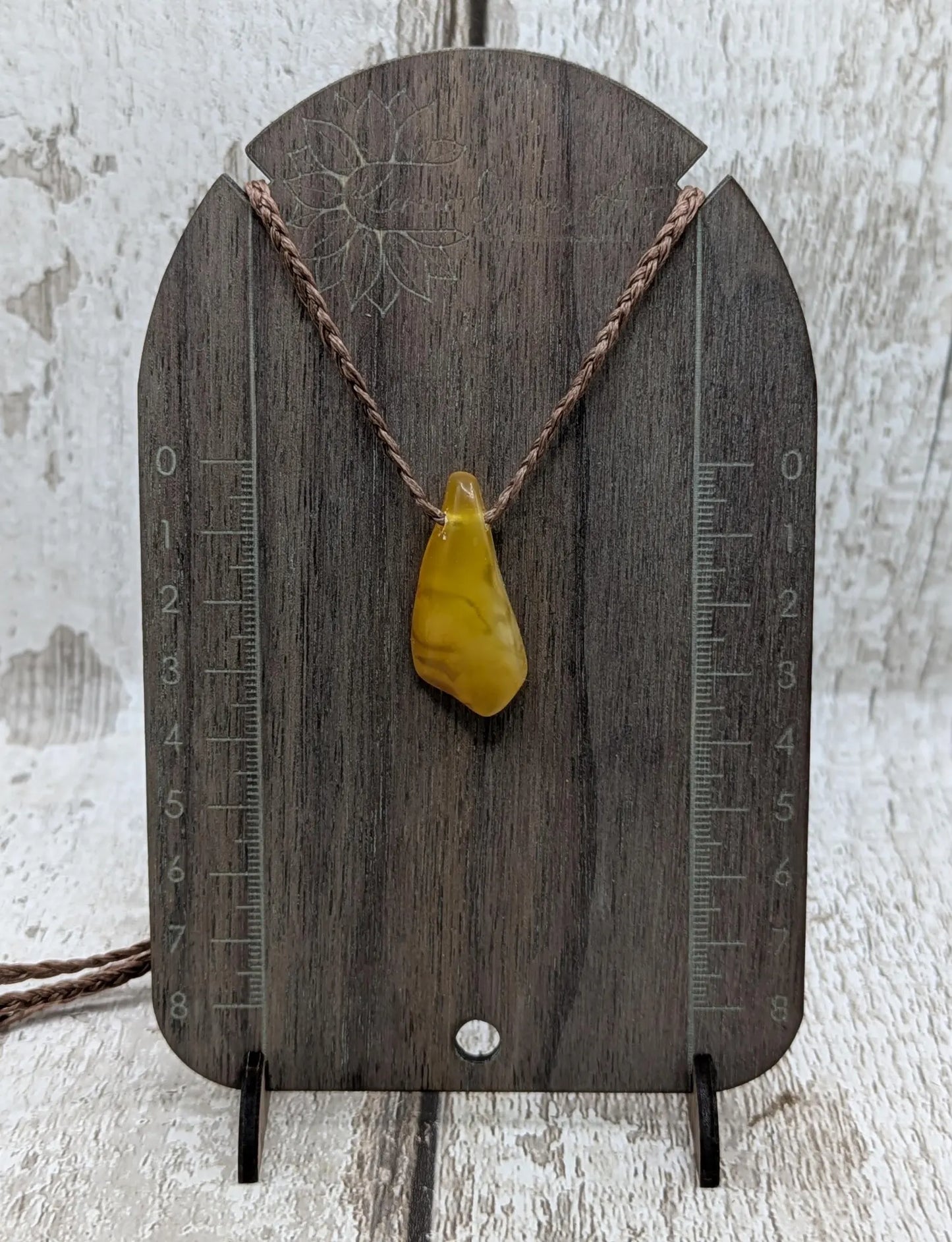 Tumble polished baltic Amber pendant.