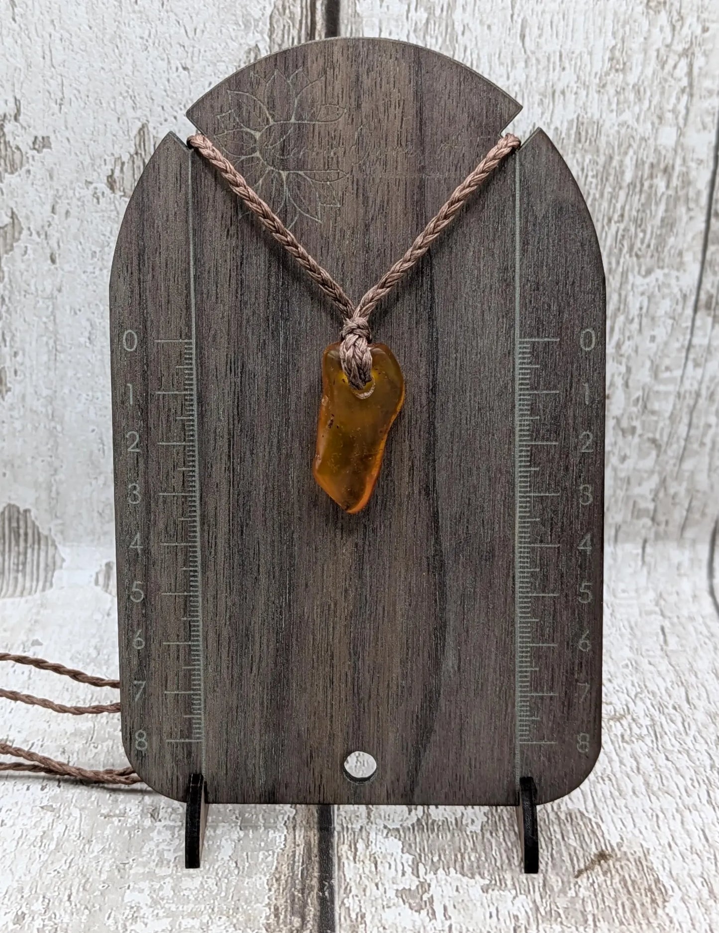 Tumble polished baltic Amber pendant.