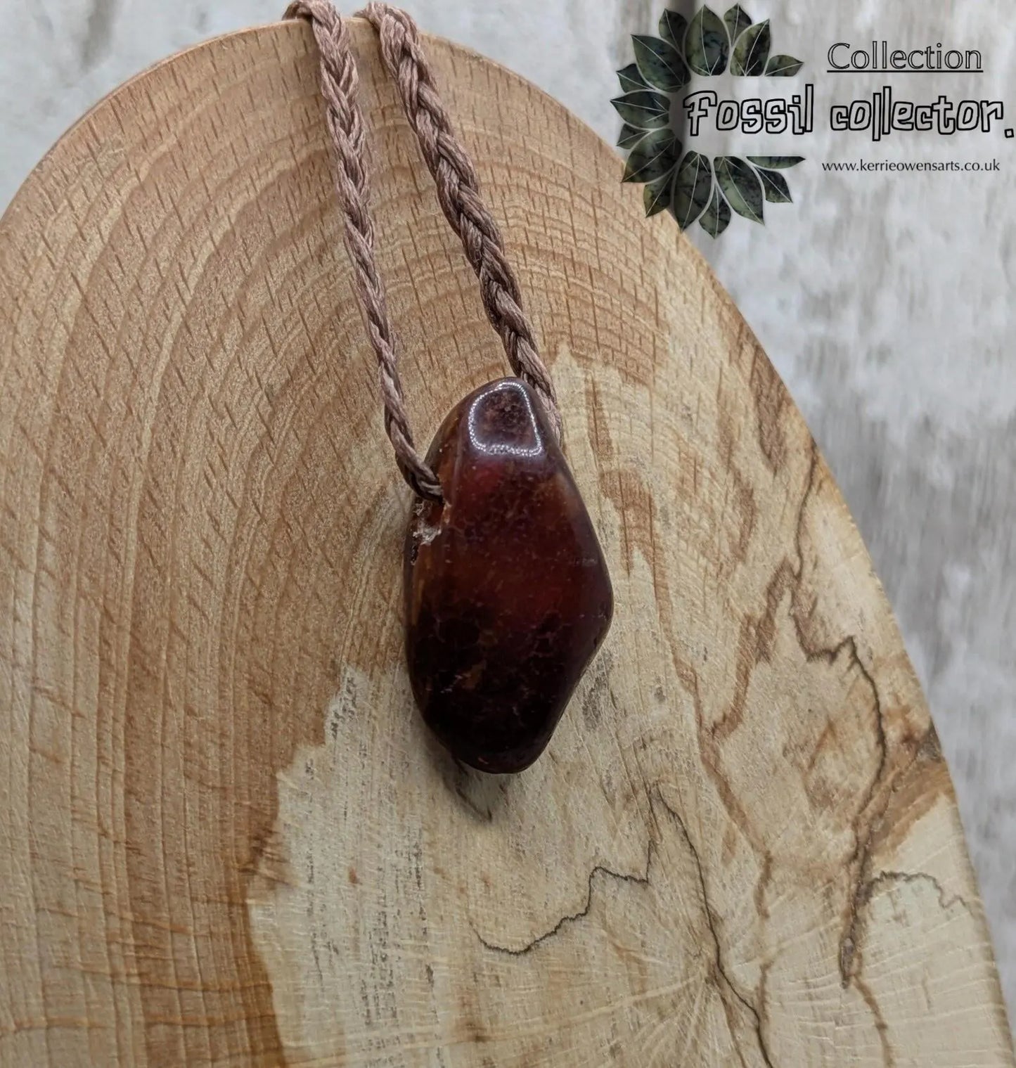 Tumble polished baltic Amber pendant.