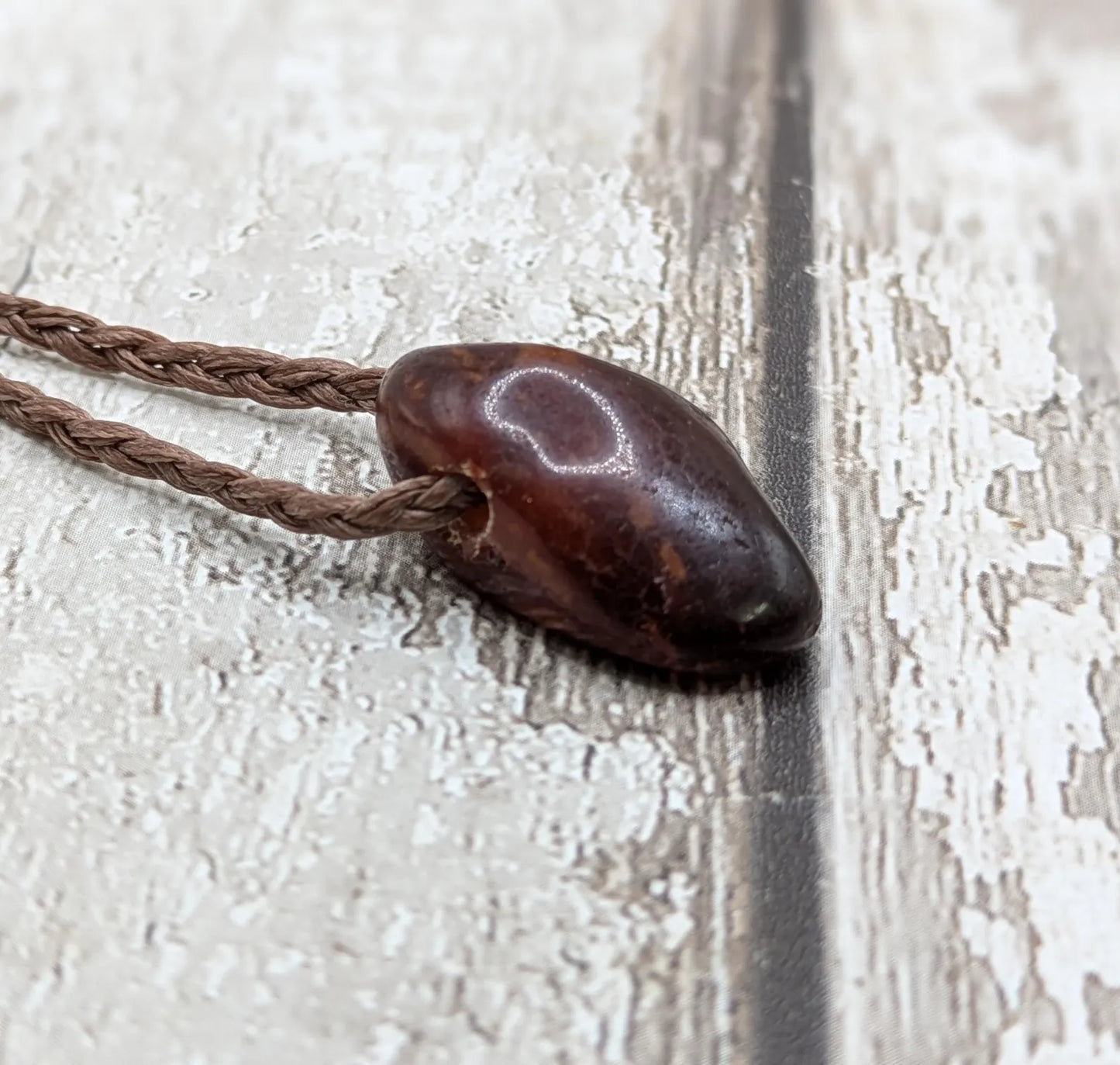 Tumble polished baltic Amber pendant.