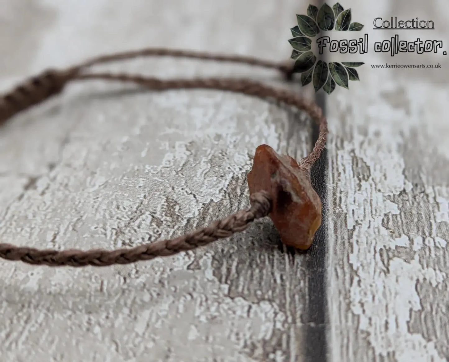 Raw natural adjustable Baltic Amber beaded bracelet.