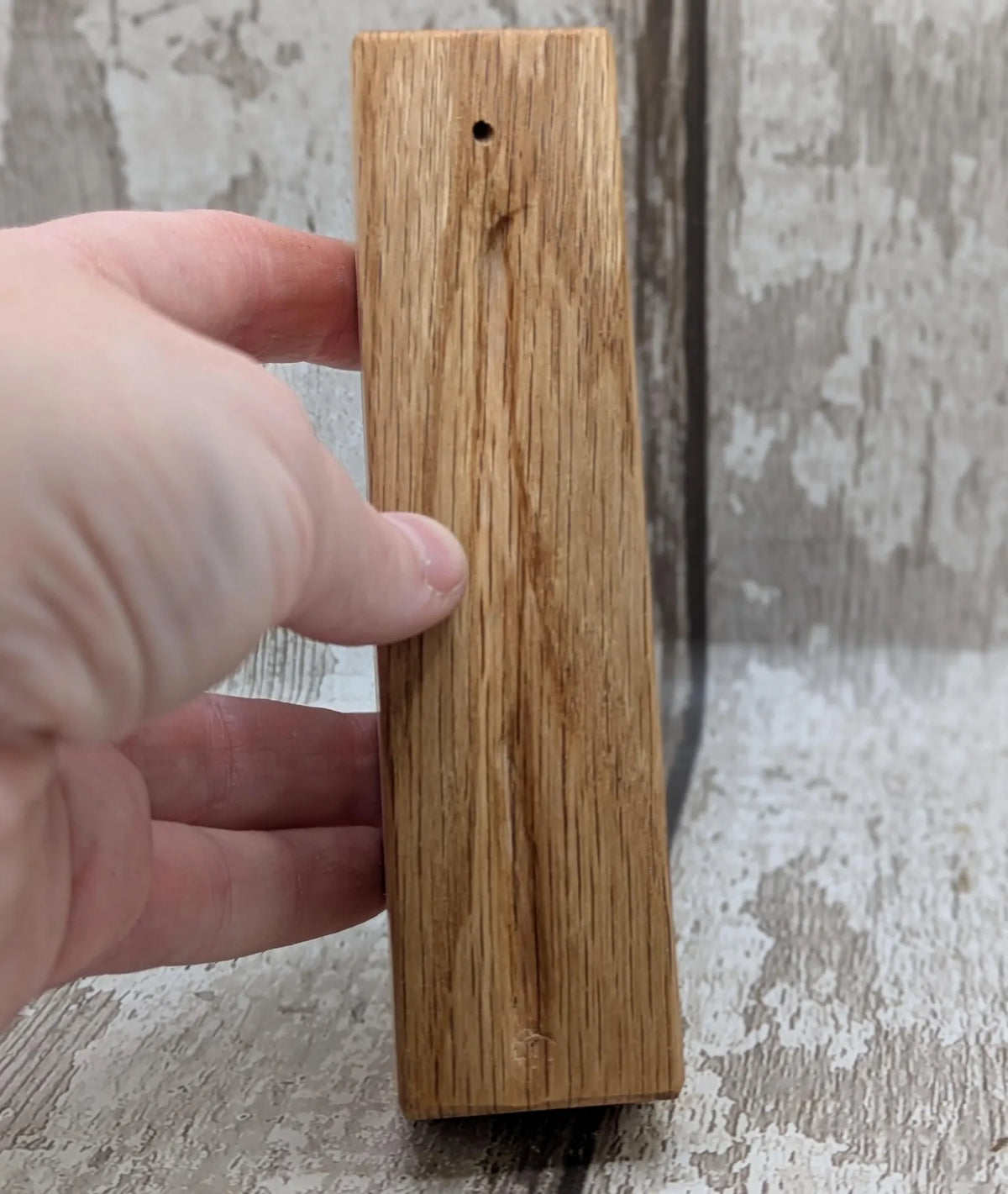 Red oak laser printed and hand chiseled incense holder for ancestral work.