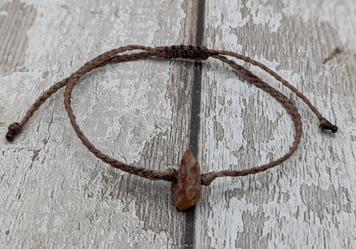 Raw natural adjustable Baltic Amber beaded bracelet.
